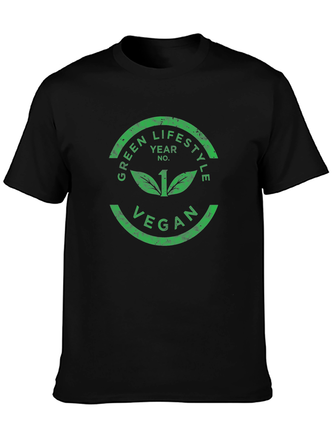 Green Lifestyle Vegan Black Graphic Tee
