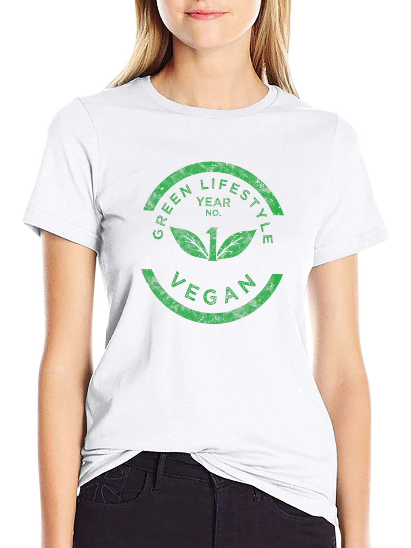 Green Lifestyle Vegan Black Graphic Tee