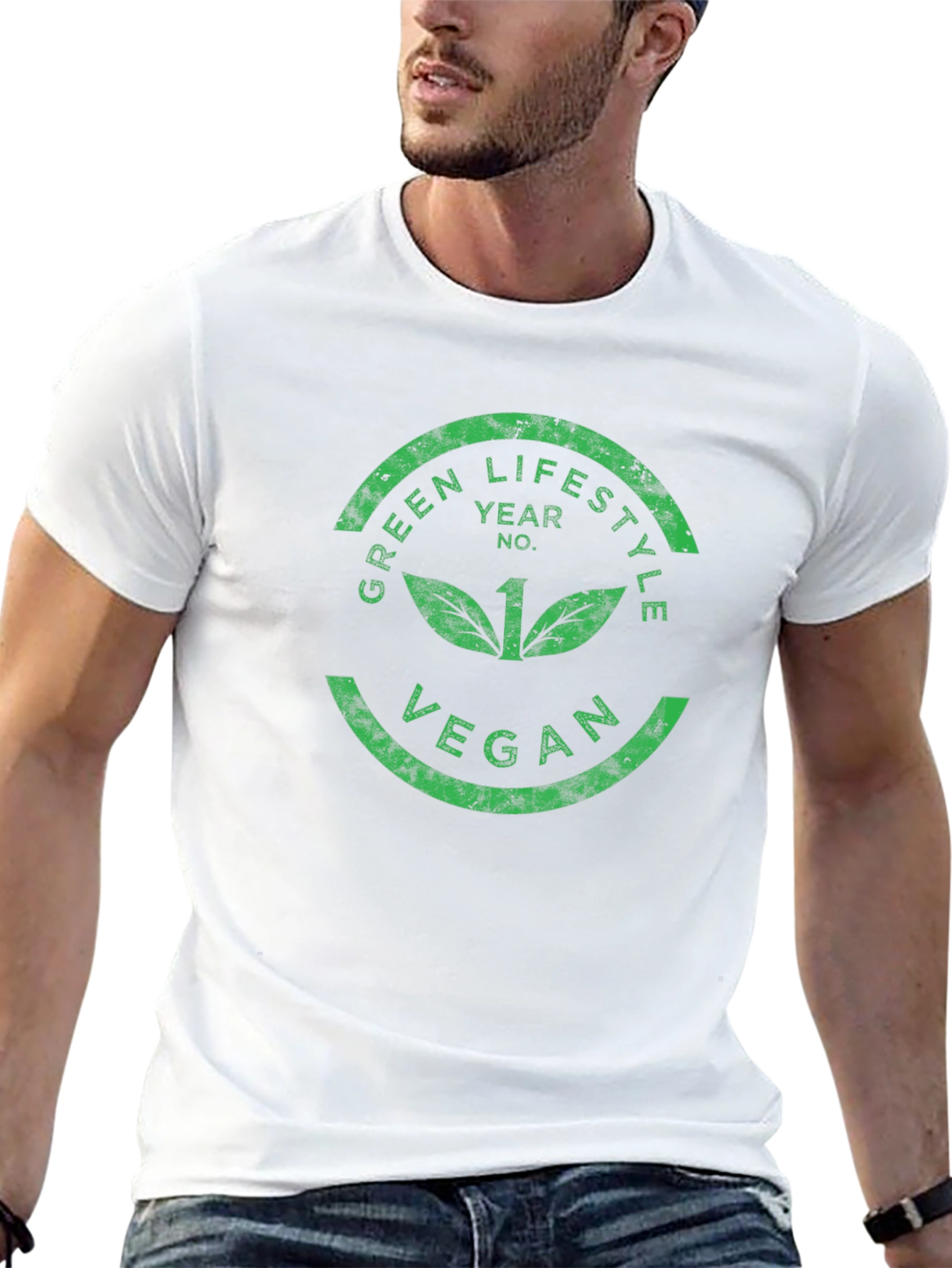 Green Lifestyle Vegan Black Graphic Tee