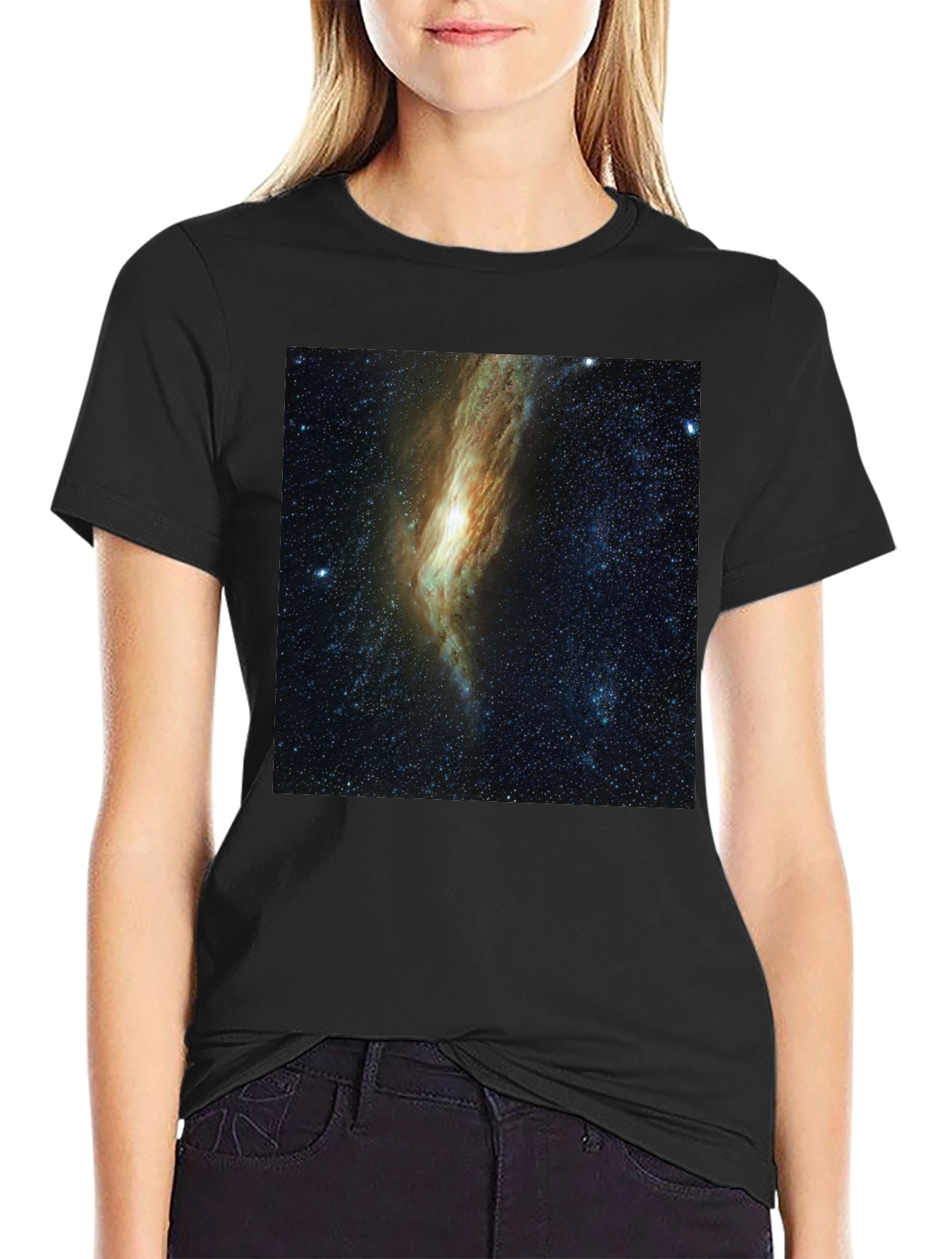Galaxy Graphic Black T-Shirt