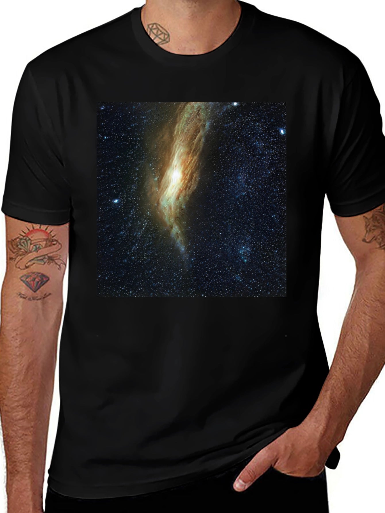 Galaxy Graphic Black T-Shirt