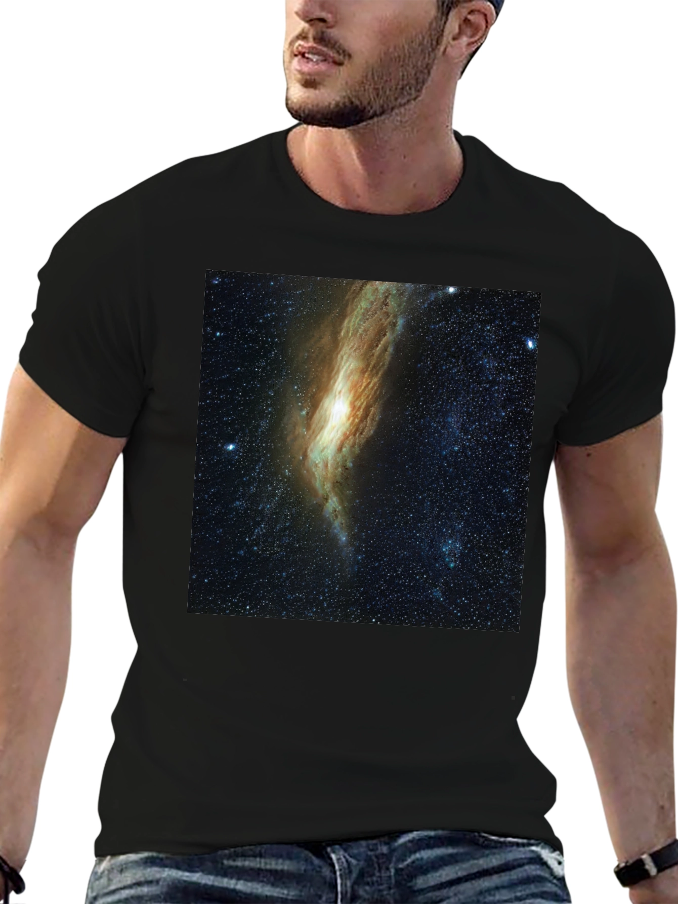 Galaxy Graphic Black T-Shirt