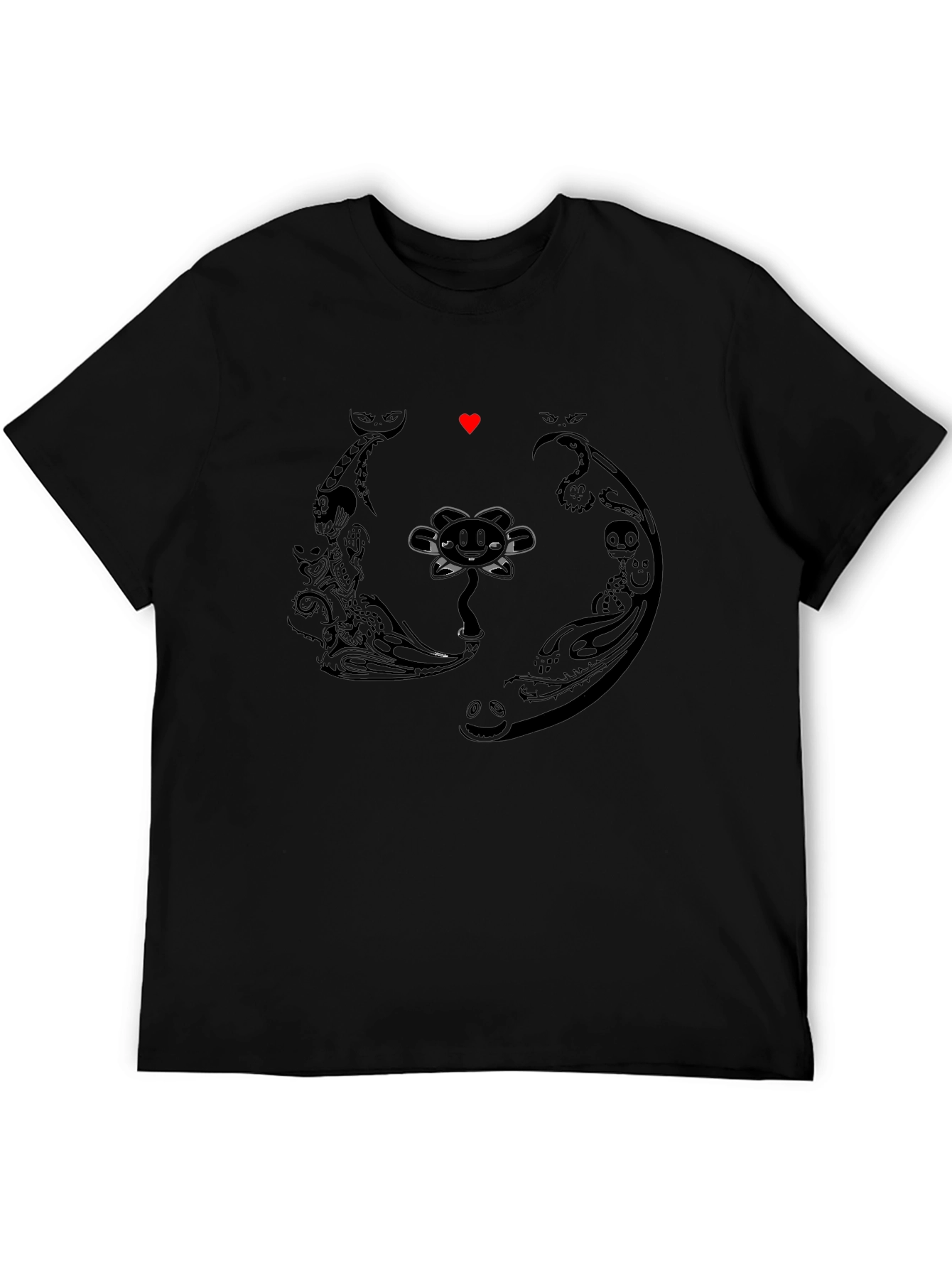 Undertale Flowey Black Graphic Tee
