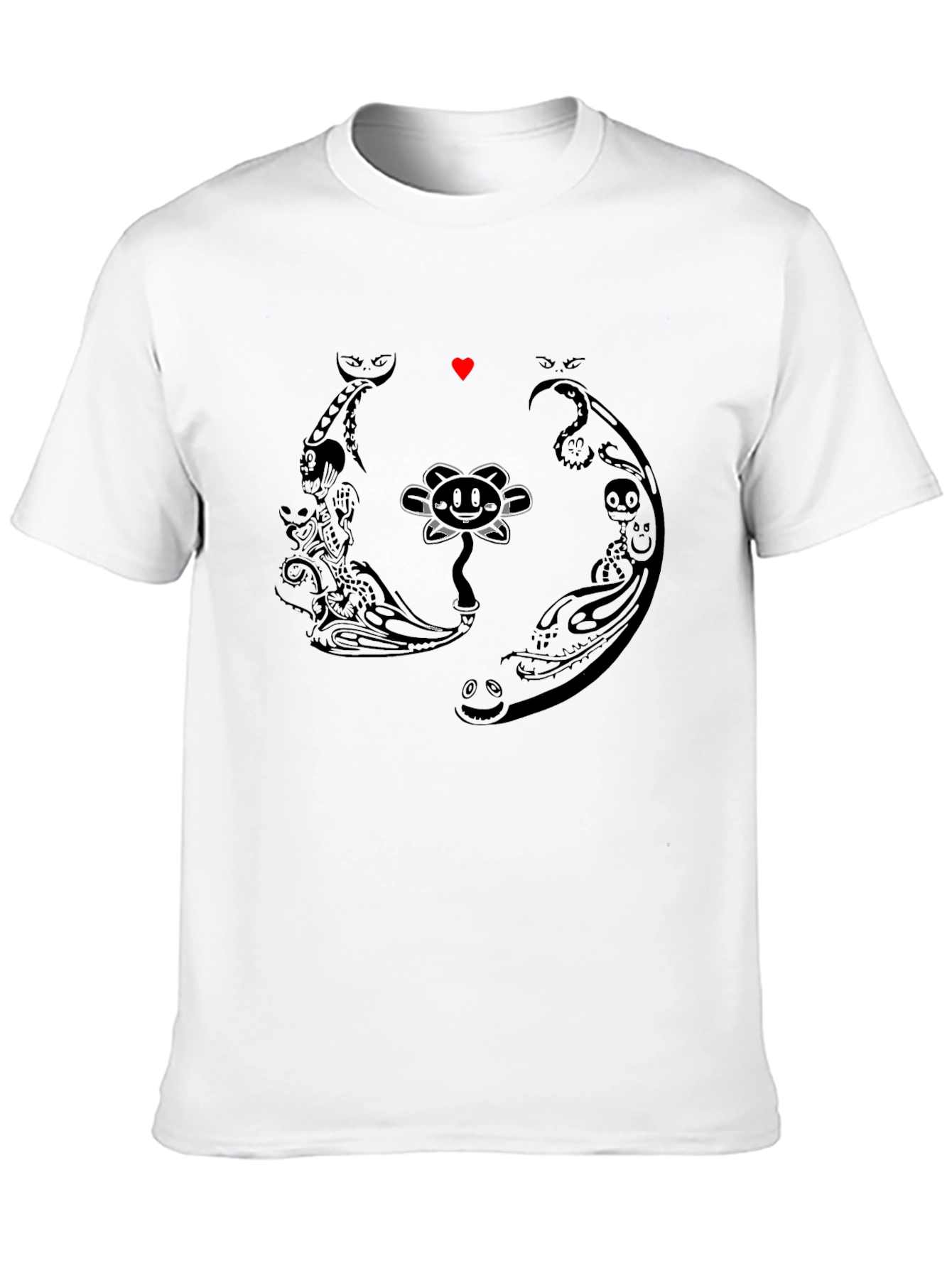 Undertale Flowey Black Graphic Tee