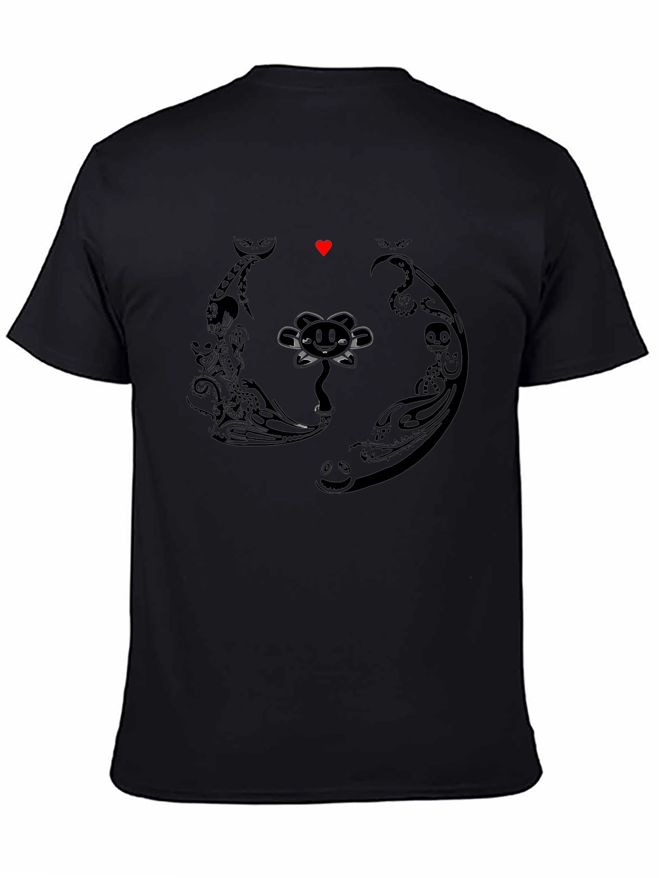 Undertale Flowey Black Graphic Tee
