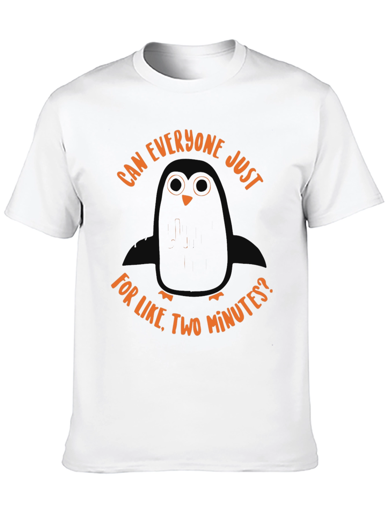 Sarcastic Penguin Graphic Tee - Unisex Black T-Shirt