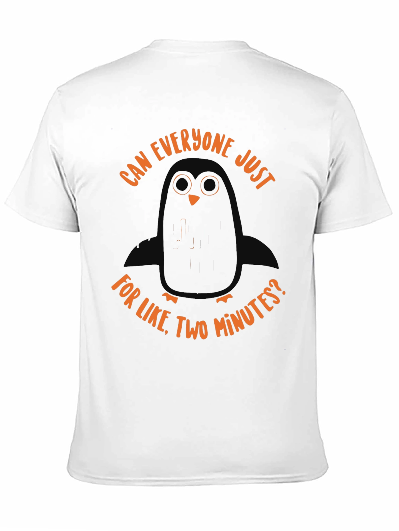 Sarcastic Penguin Graphic Tee - Unisex Black T-Shirt