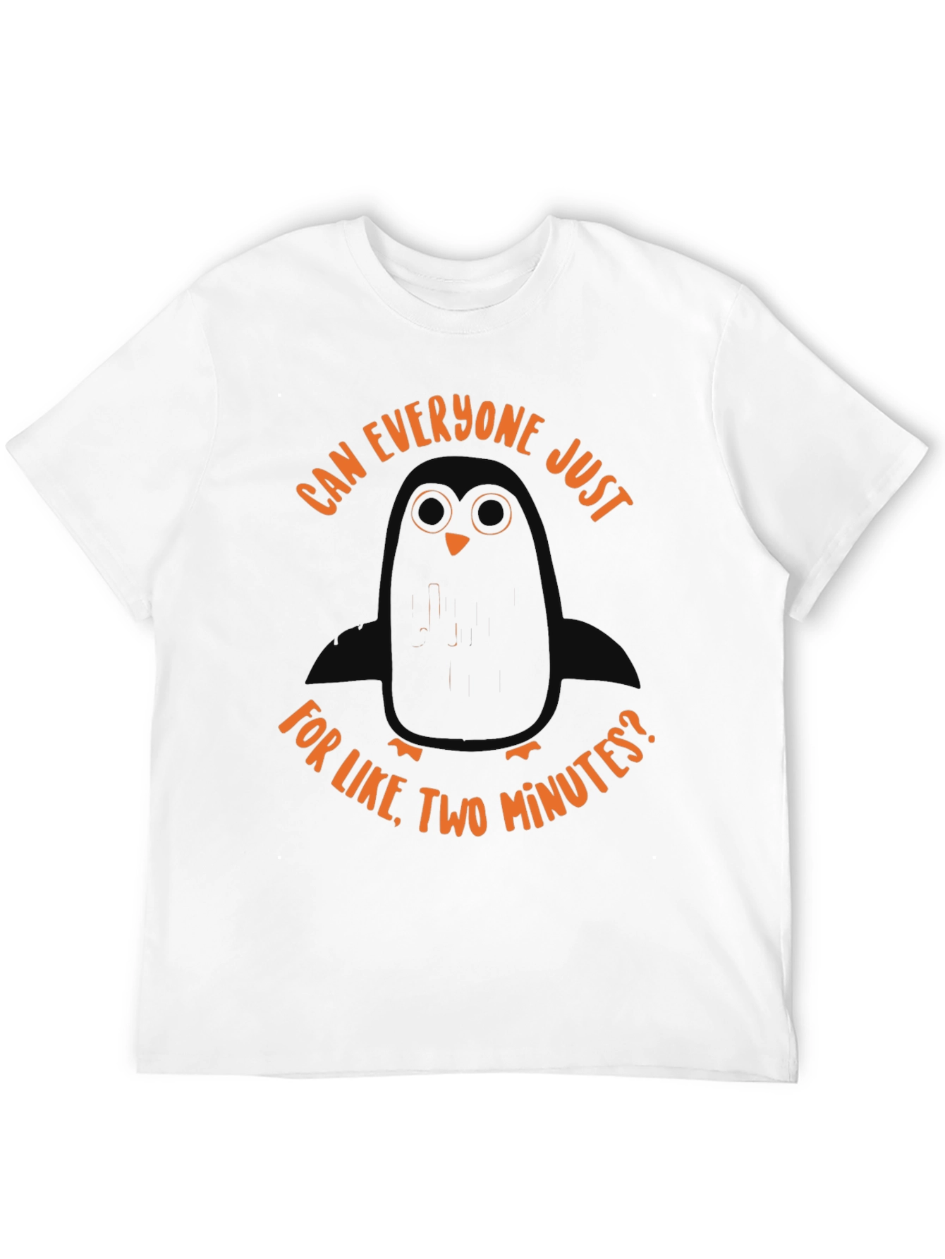 Sarcastic Penguin Graphic Tee - Unisex Black T-Shirt