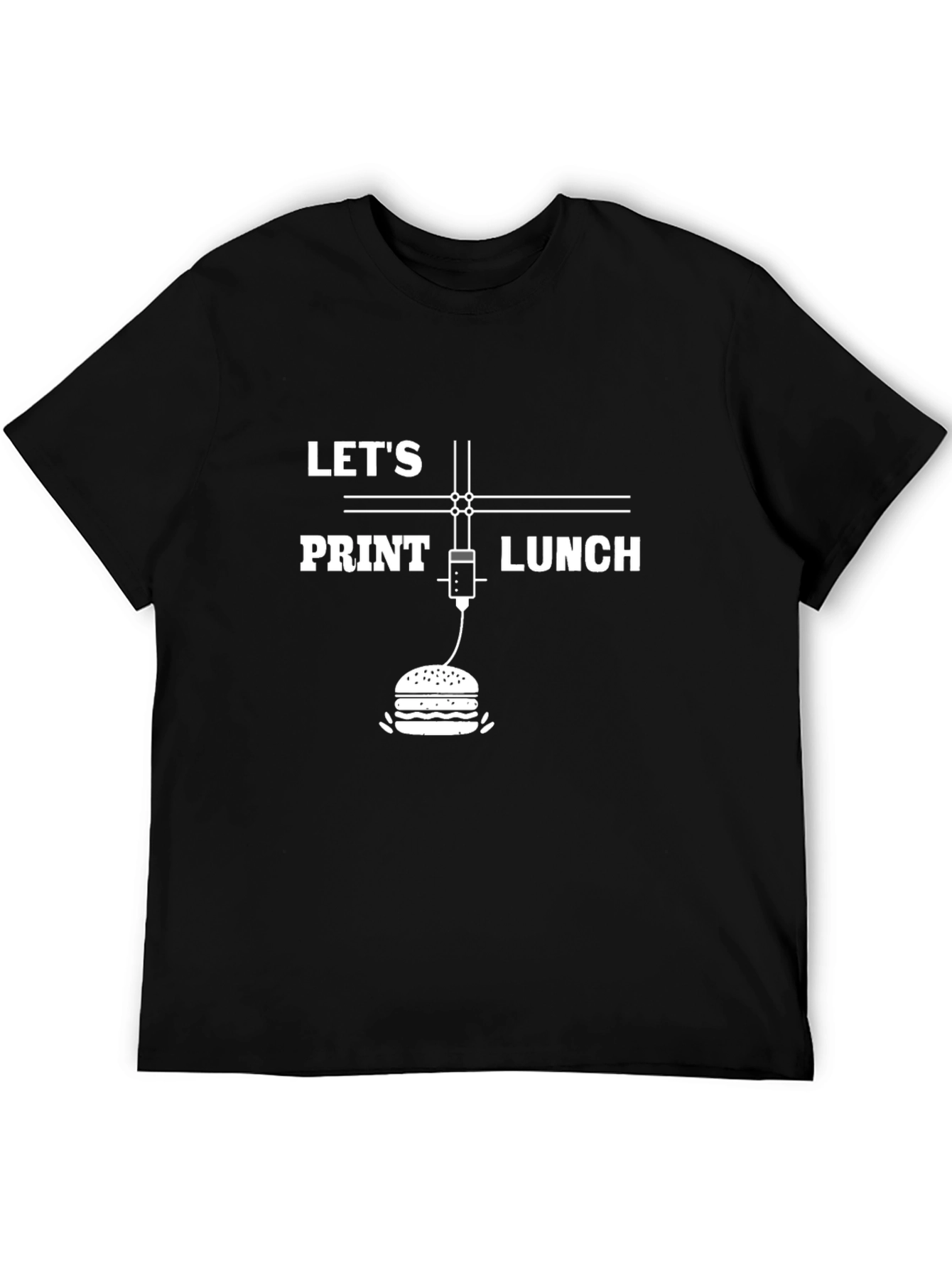 Lets Print Lunch Graphic T-Shirt