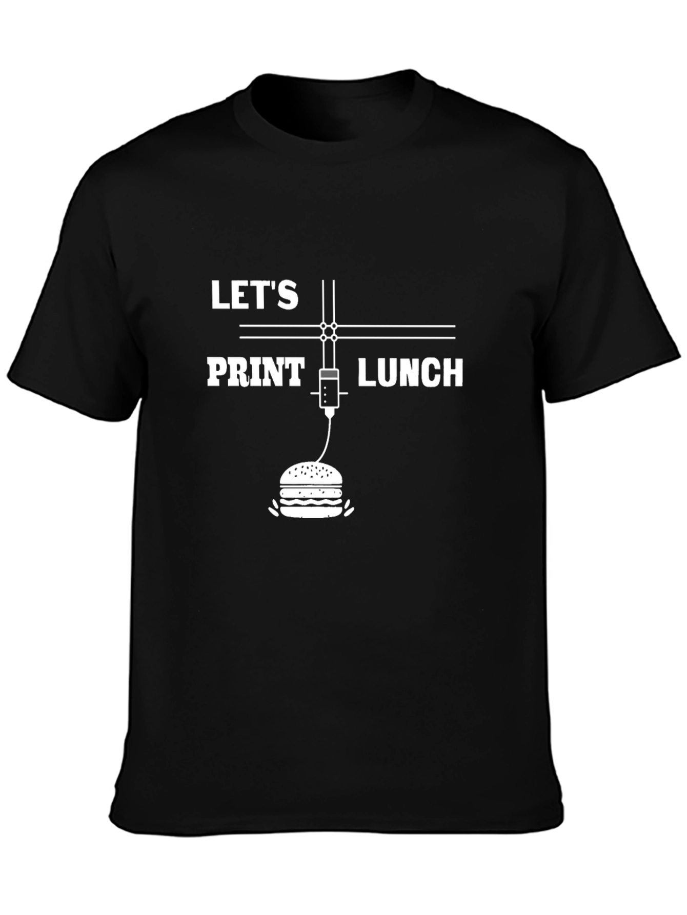 Lets Print Lunch Graphic T-Shirt