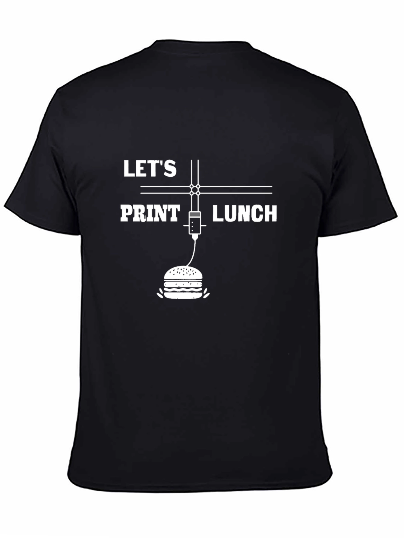 Lets Print Lunch Graphic T-Shirt