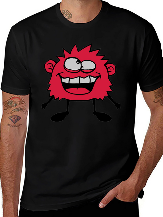 Funny Monster Graphic T-Shirt - Casual Black Tee
