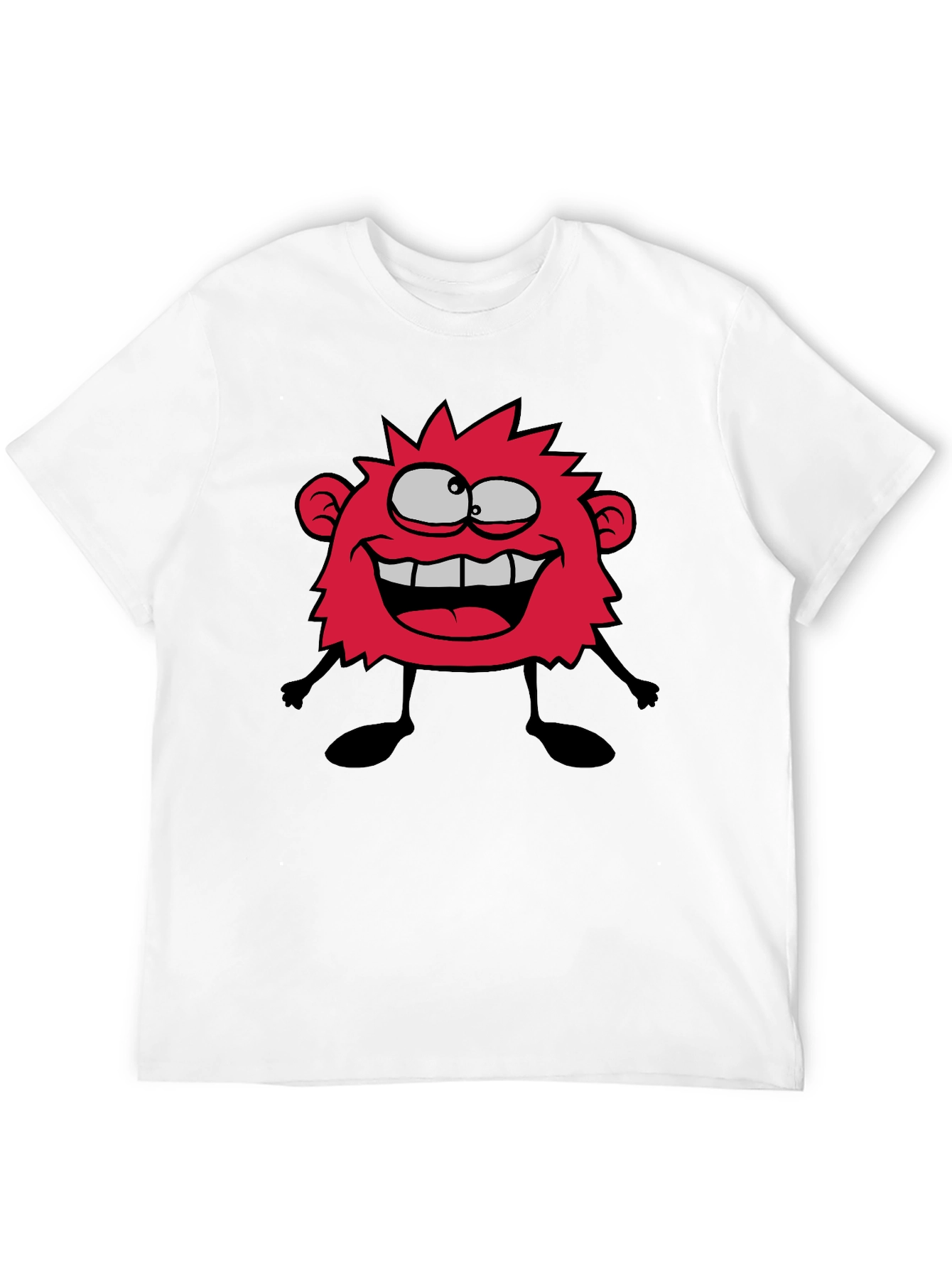 Funny Monster Graphic T-Shirt - Casual Black Tee