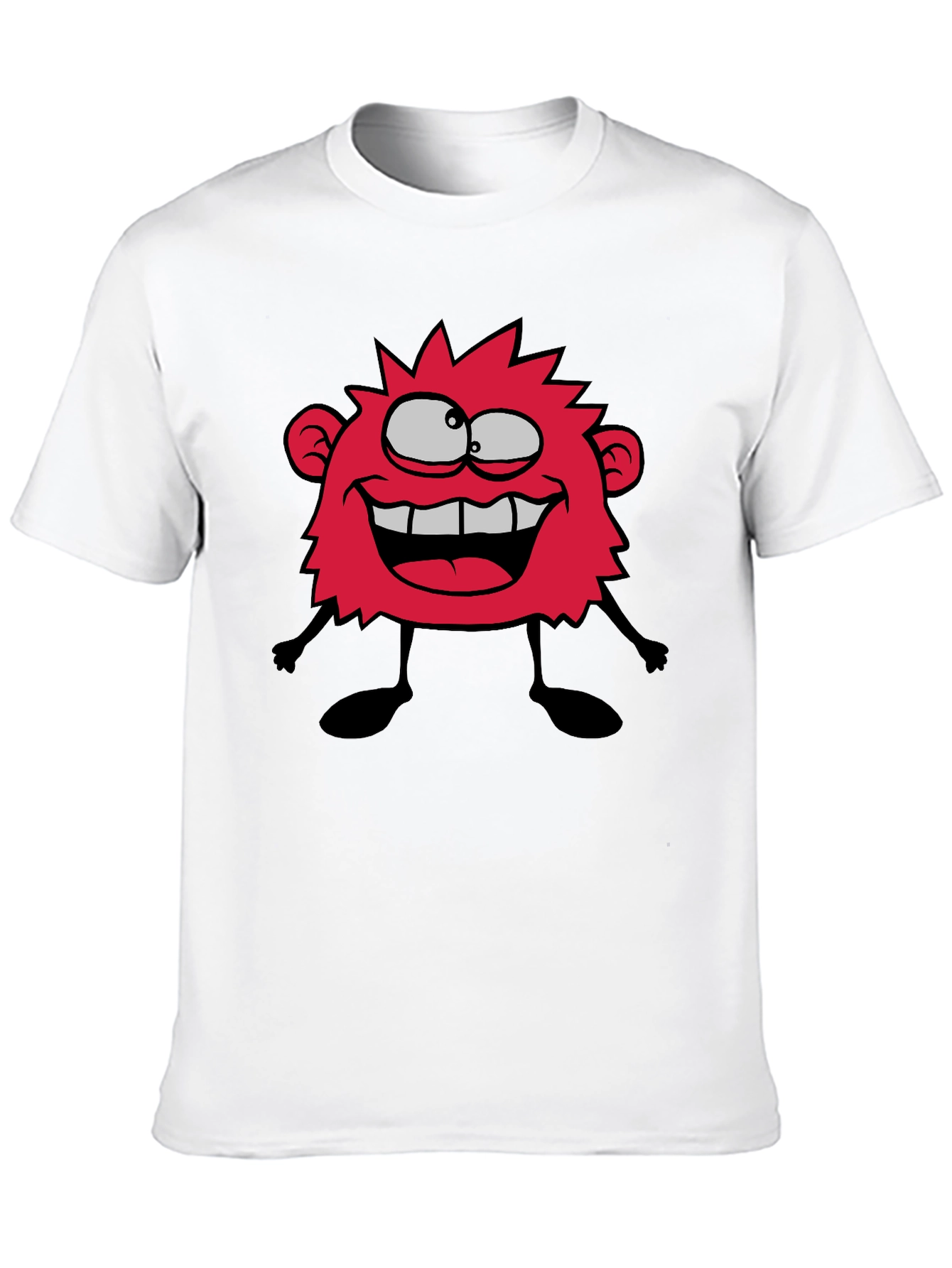 Funny Monster Graphic T-Shirt - Casual Black Tee