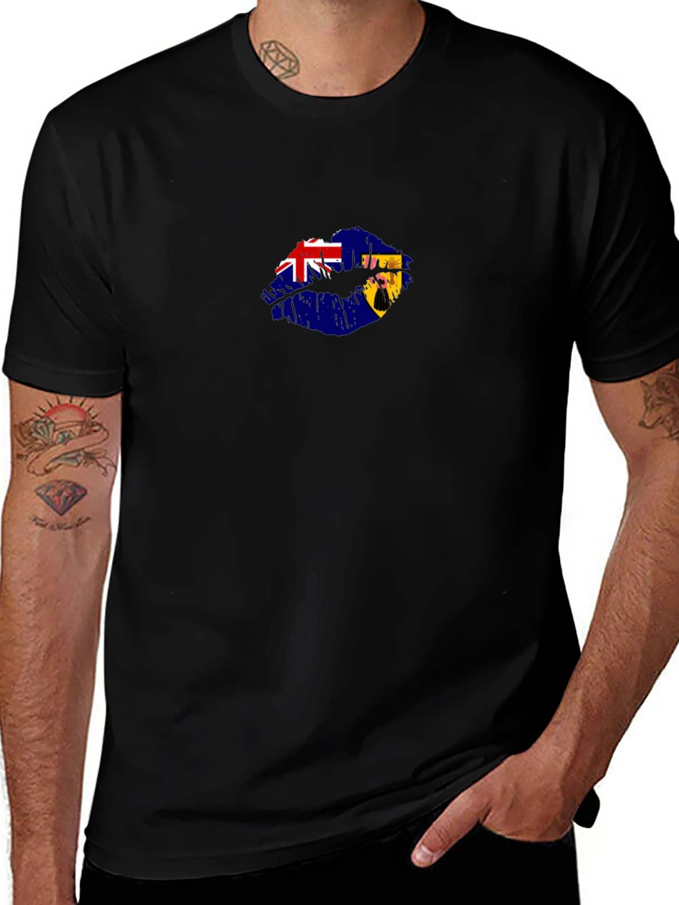 Turks & Caicos Islands Flag Lips T-Shirt