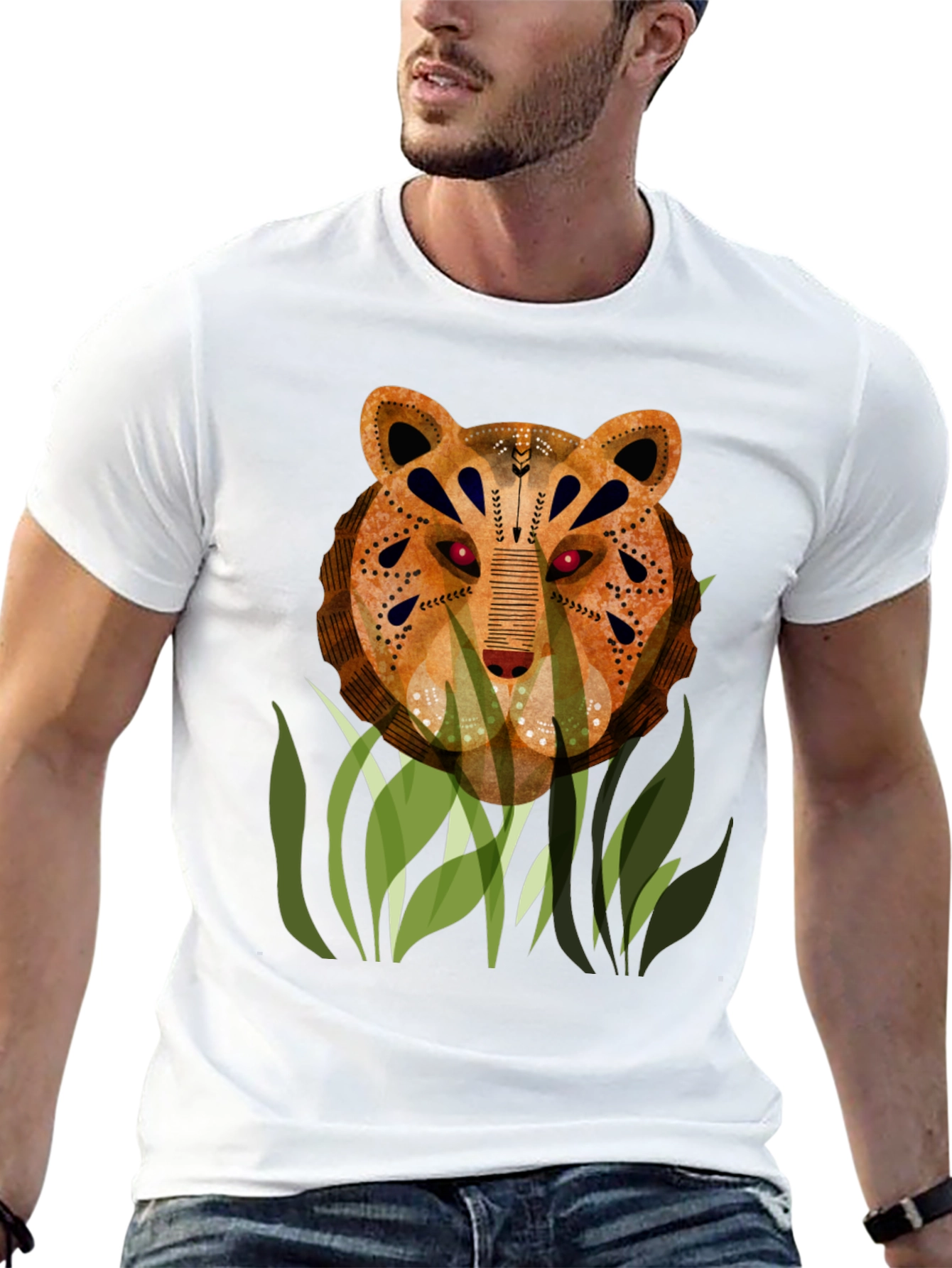 Artistic Tiger Graphic T-Shirt - Unique Design