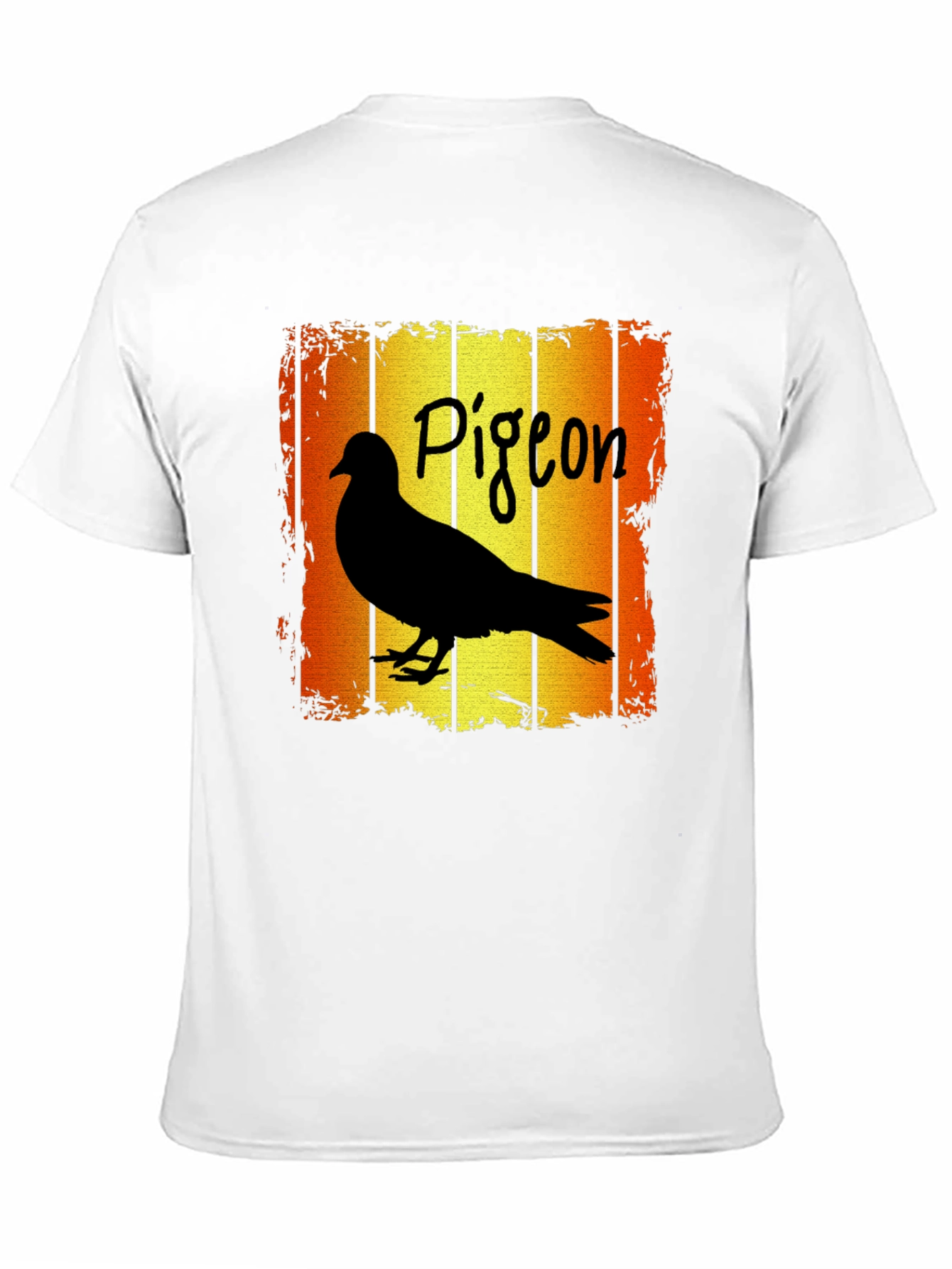 Pigeon T-Shirt - Retro Style Black Tee