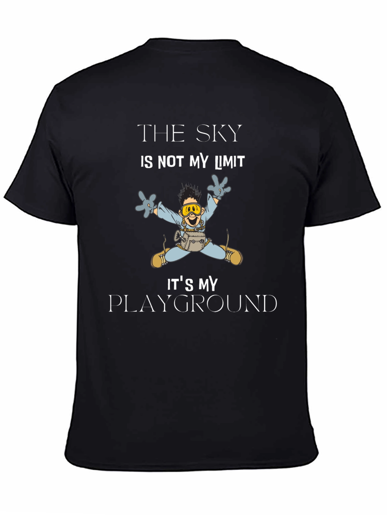 Skydiving Cartoon Graphic Tee