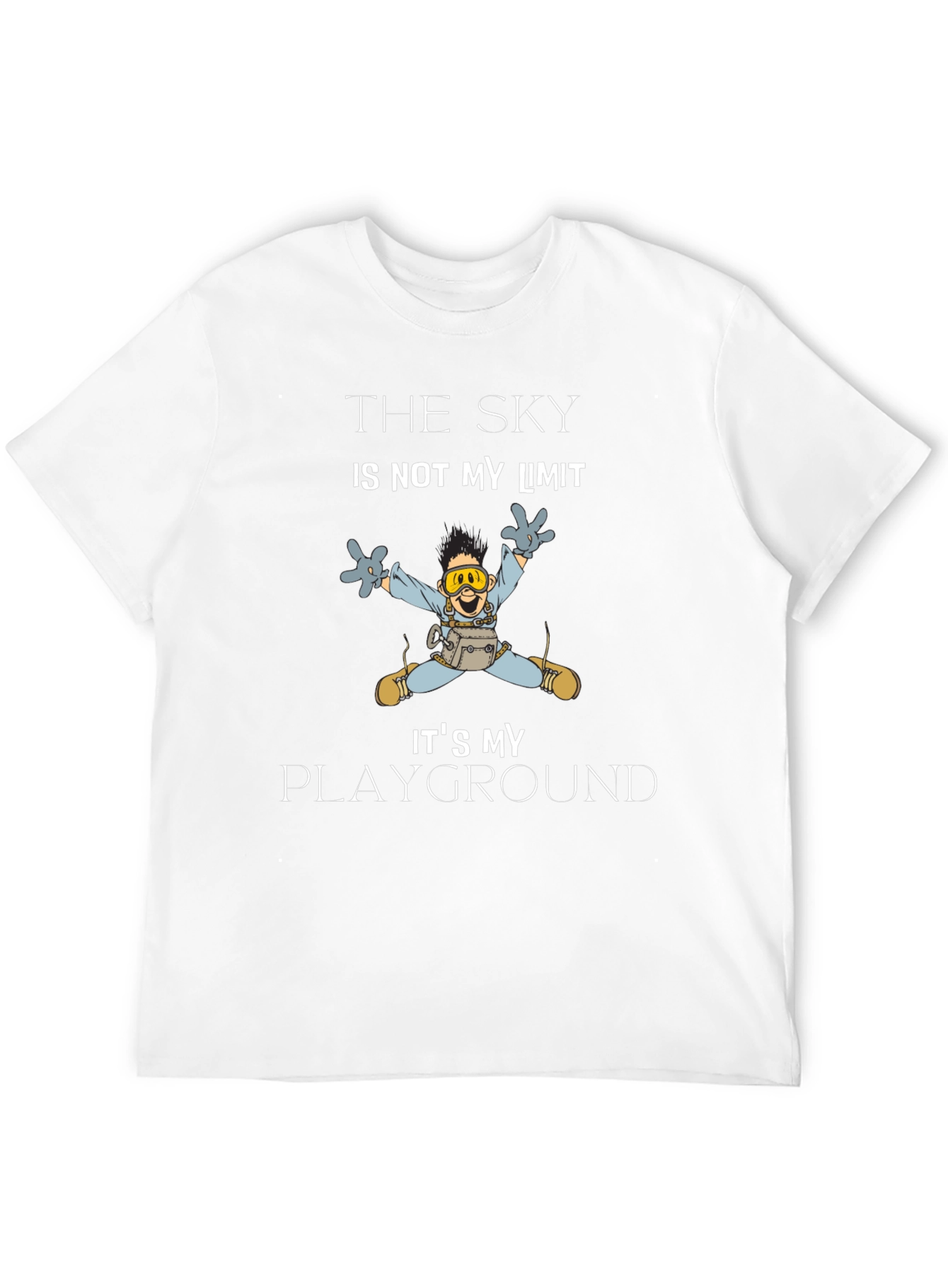 Skydiving Cartoon Graphic Tee