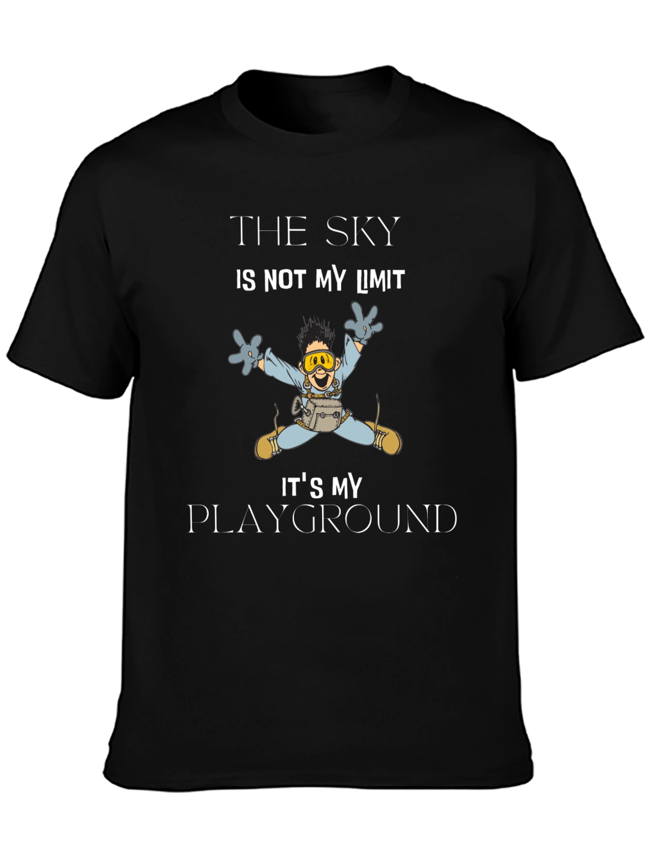 Skydiving Cartoon Graphic Tee