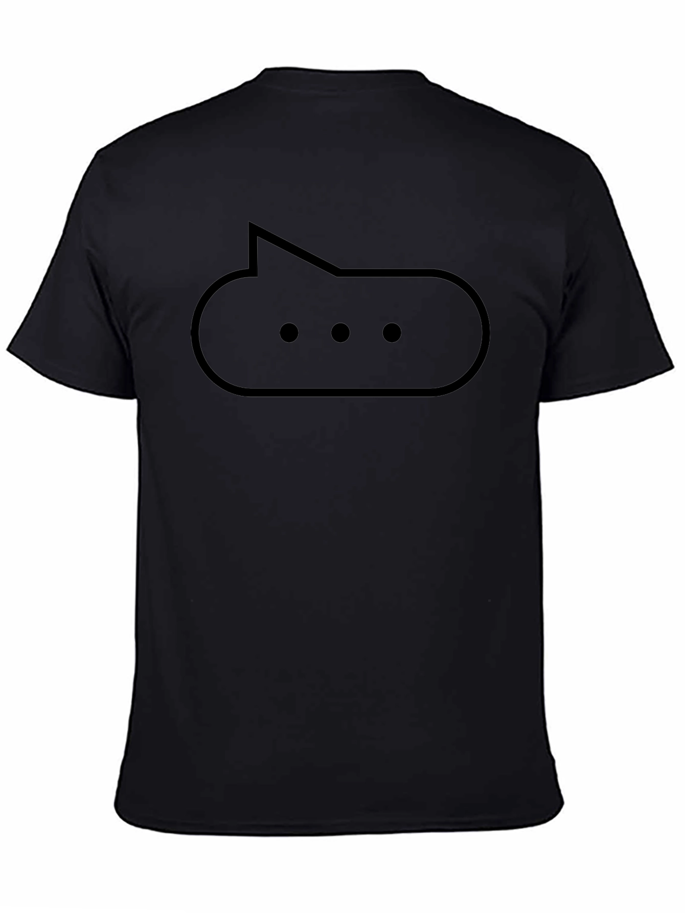 Black Graphic Tee - Speech Bubble with Dots