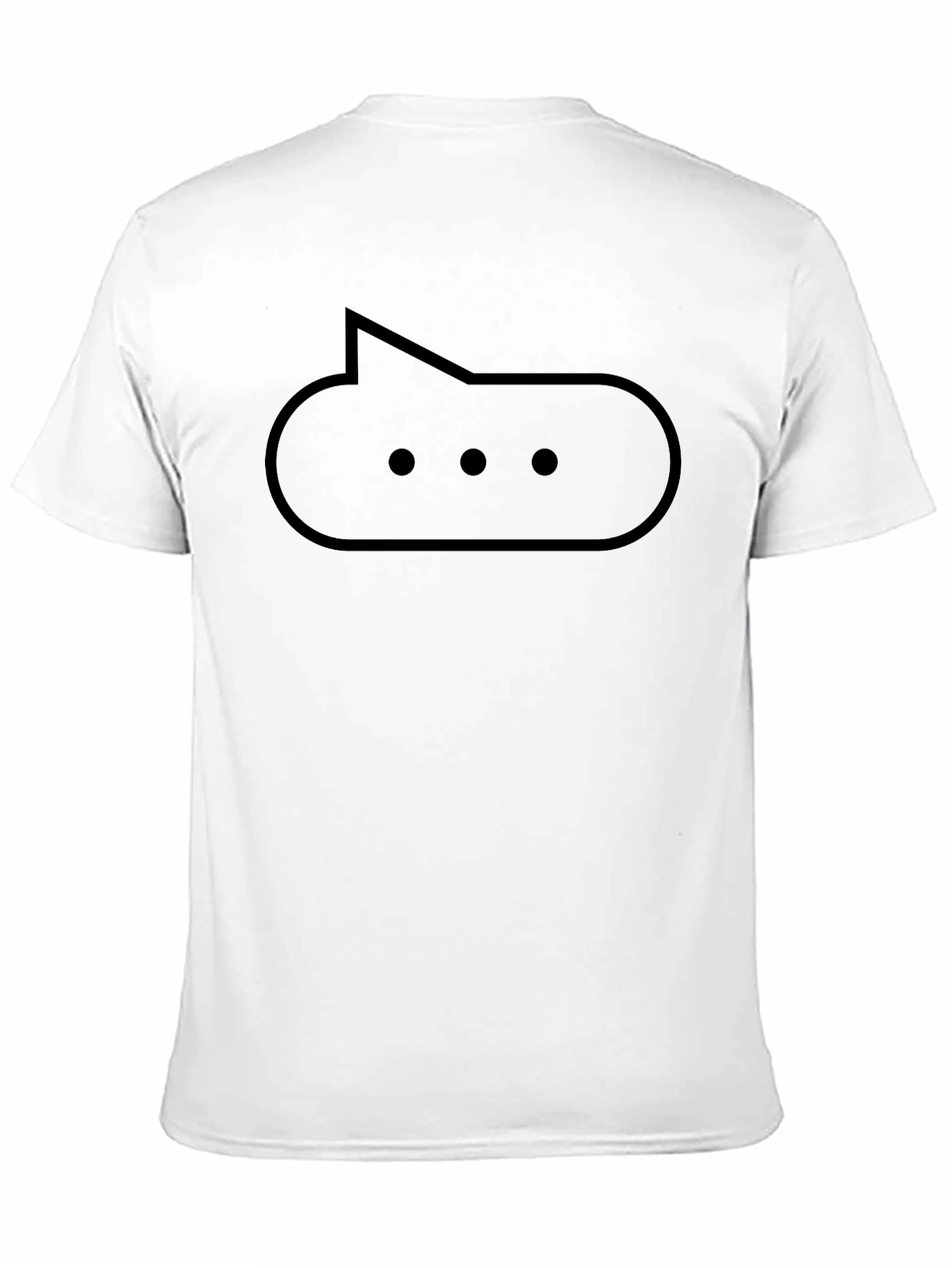 Black Graphic Tee - Speech Bubble with Dots