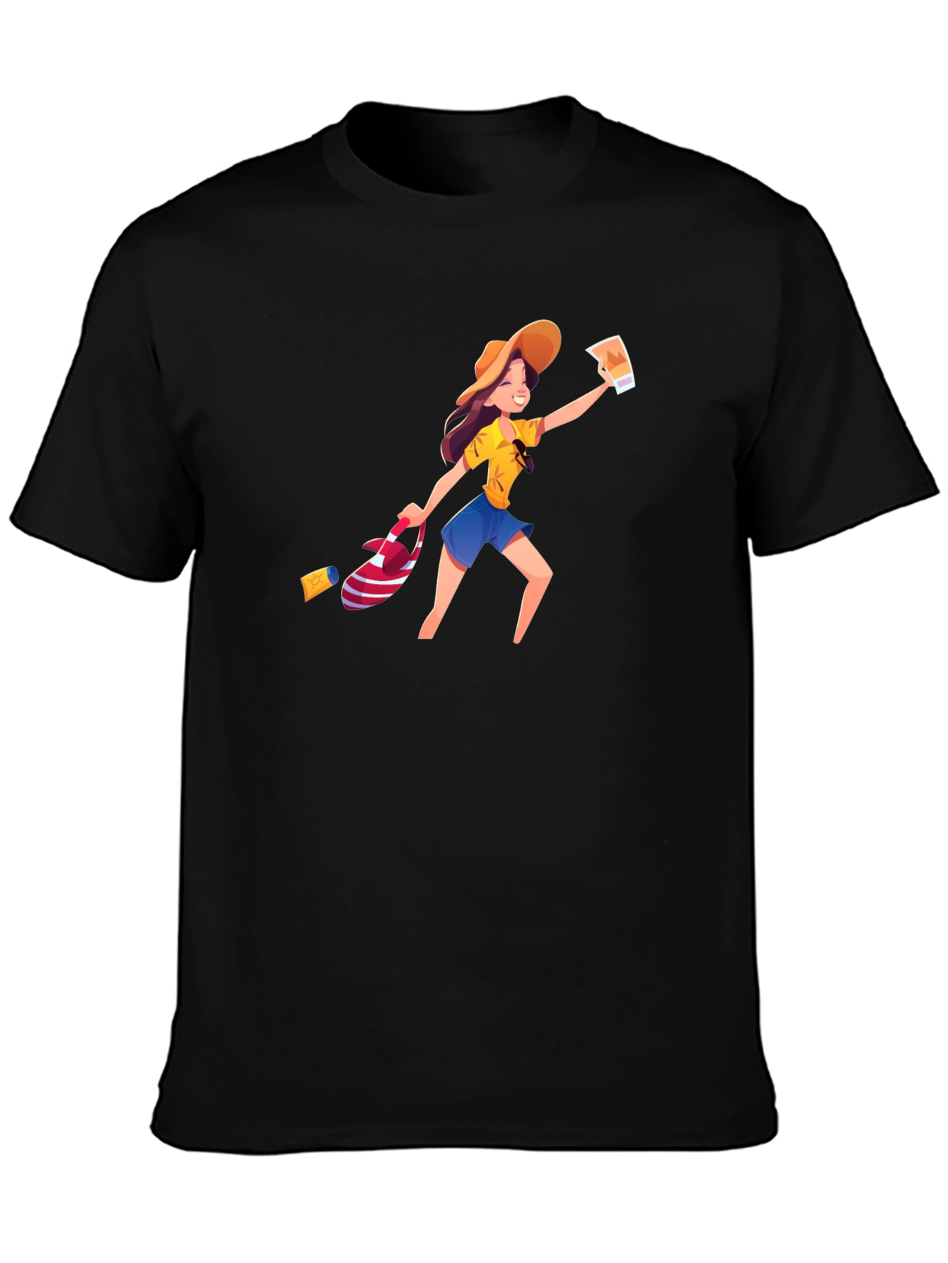 Fun Tourist Graphic Tee - Black Unisex