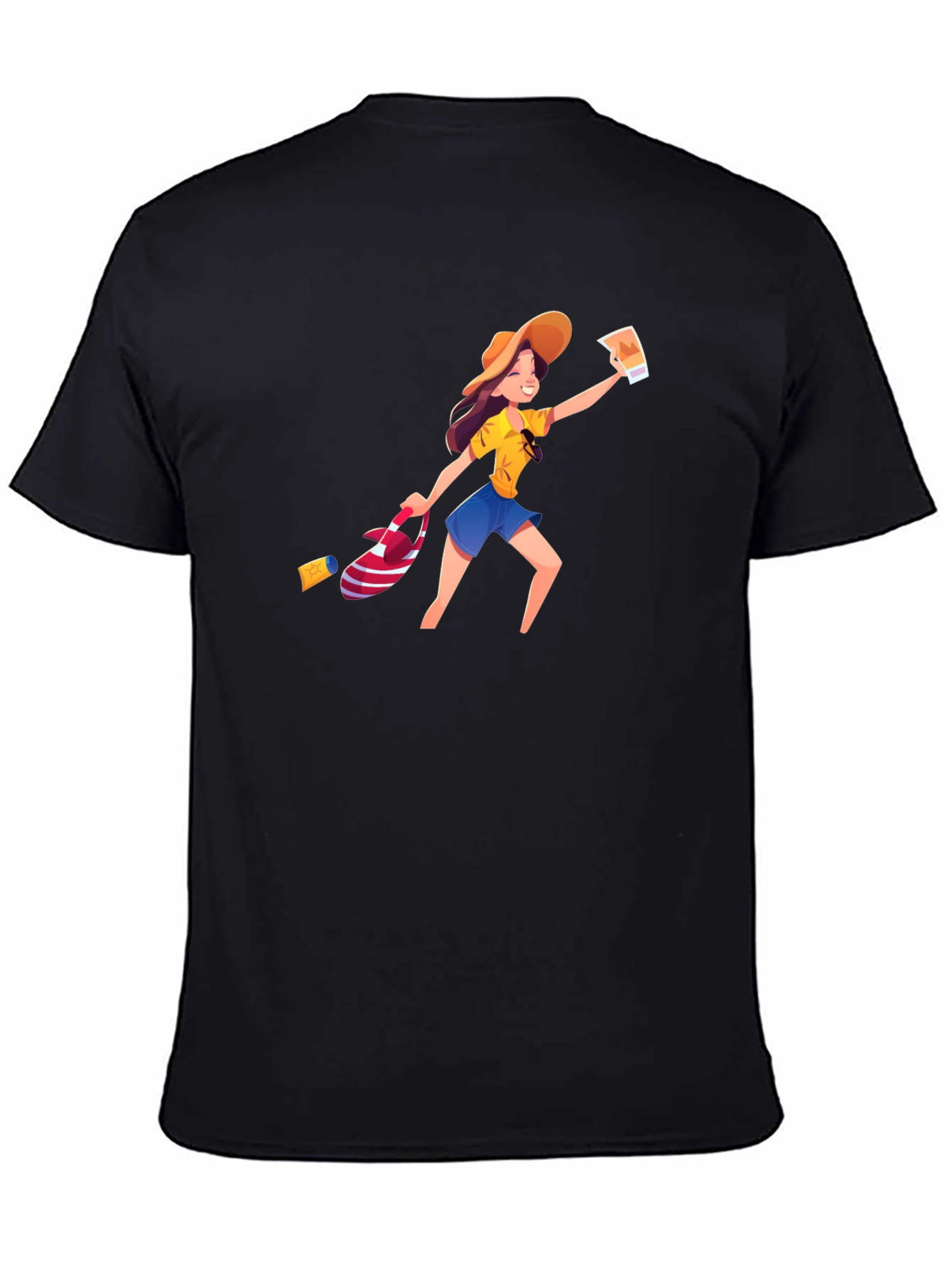 Fun Tourist Graphic Tee - Black Unisex