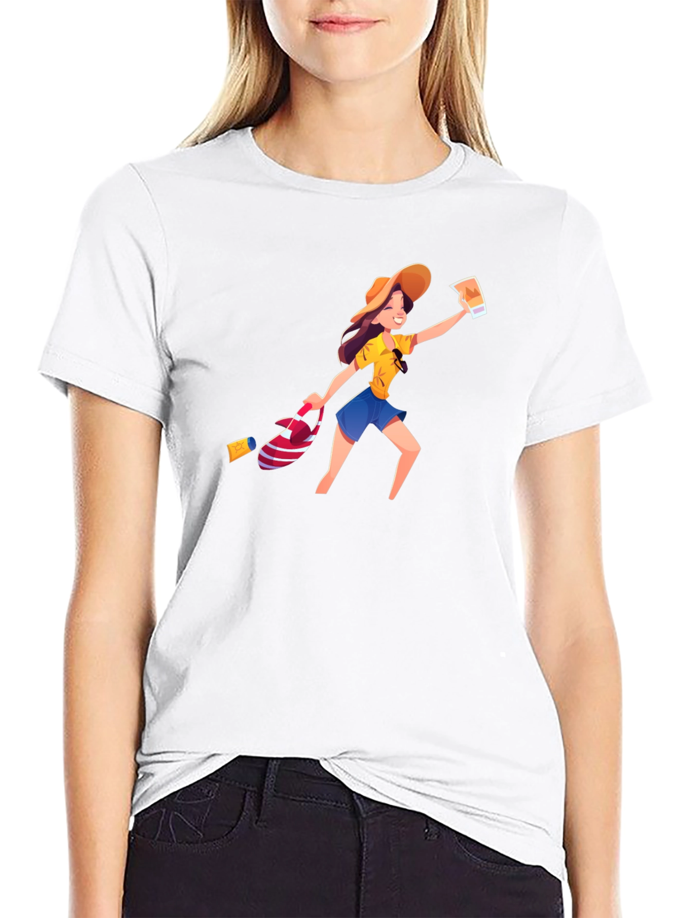 Fun Tourist Graphic Tee - Black Unisex