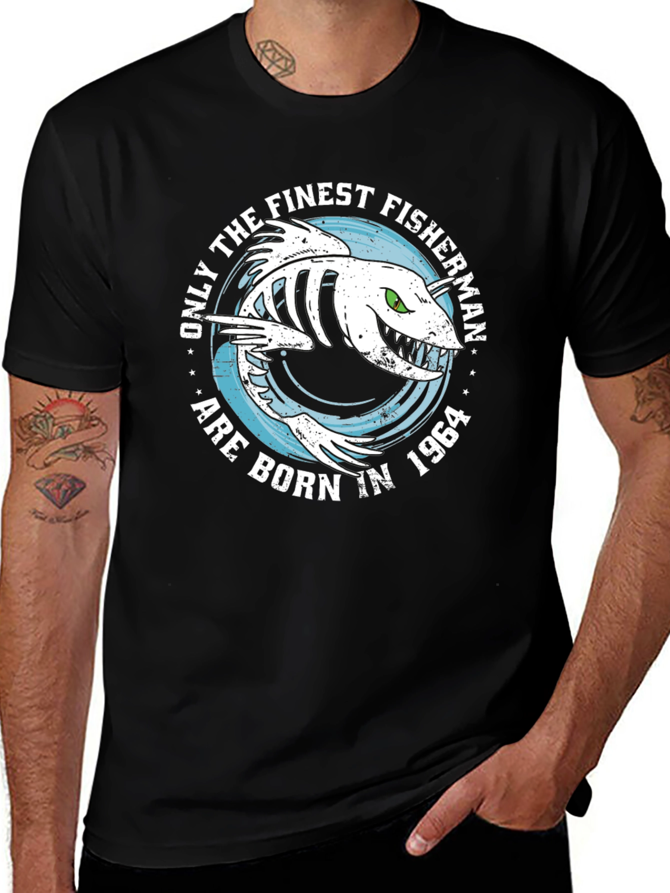 Finest Fisherman Born in 1964 T-Shirt