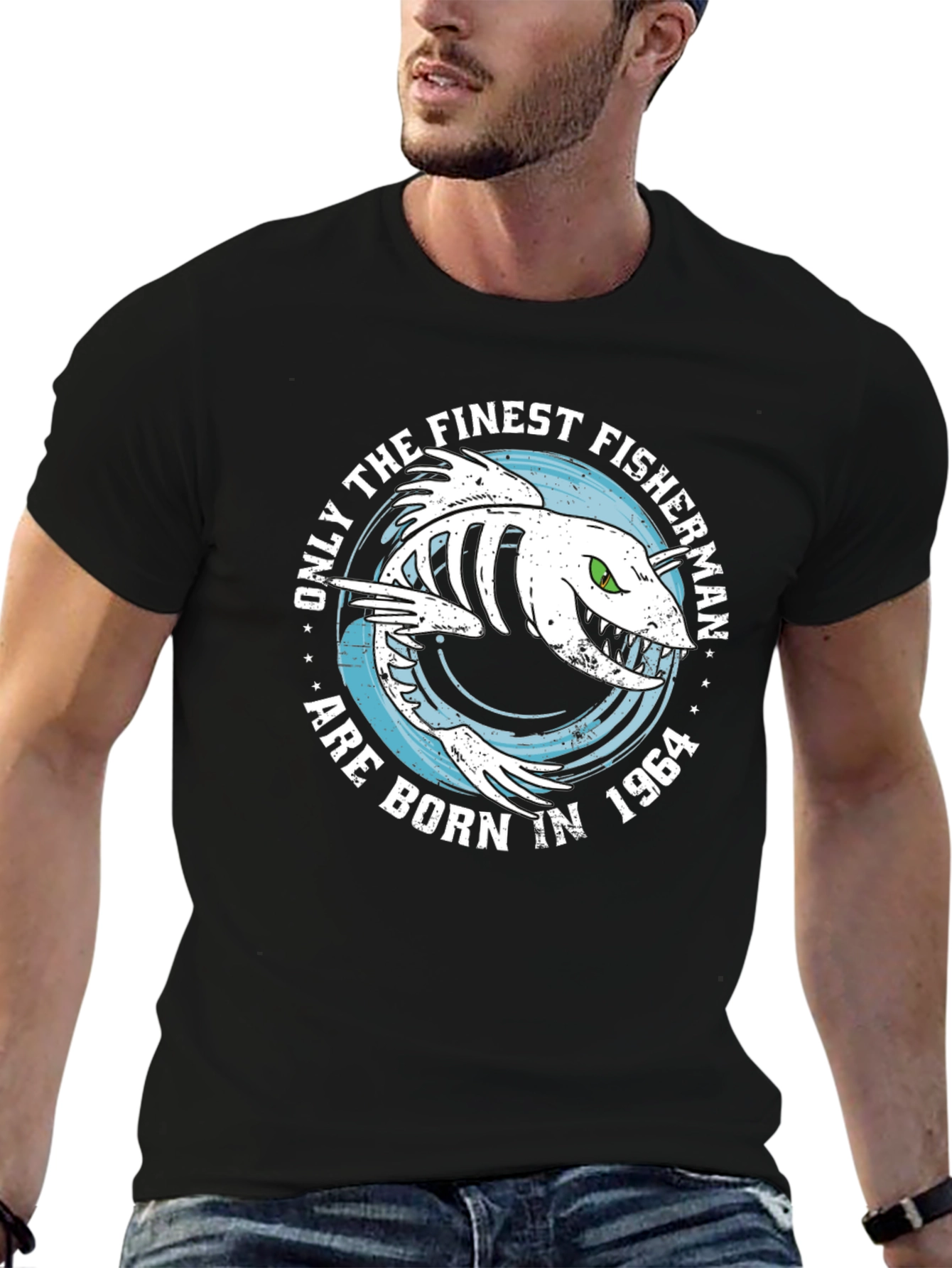 Finest Fisherman Born in 1964 T-Shirt
