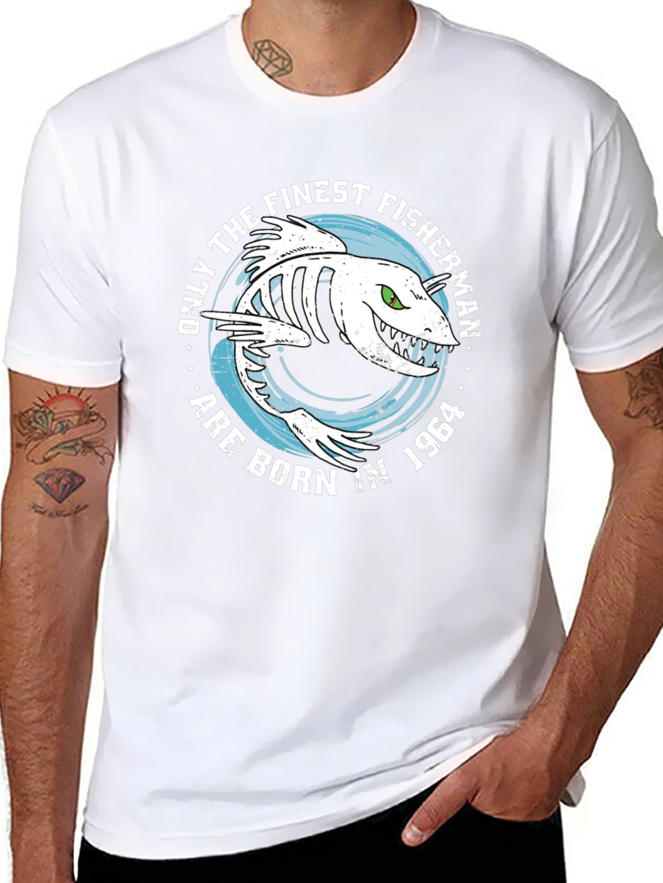 Finest Fisherman Born in 1964 T-Shirt