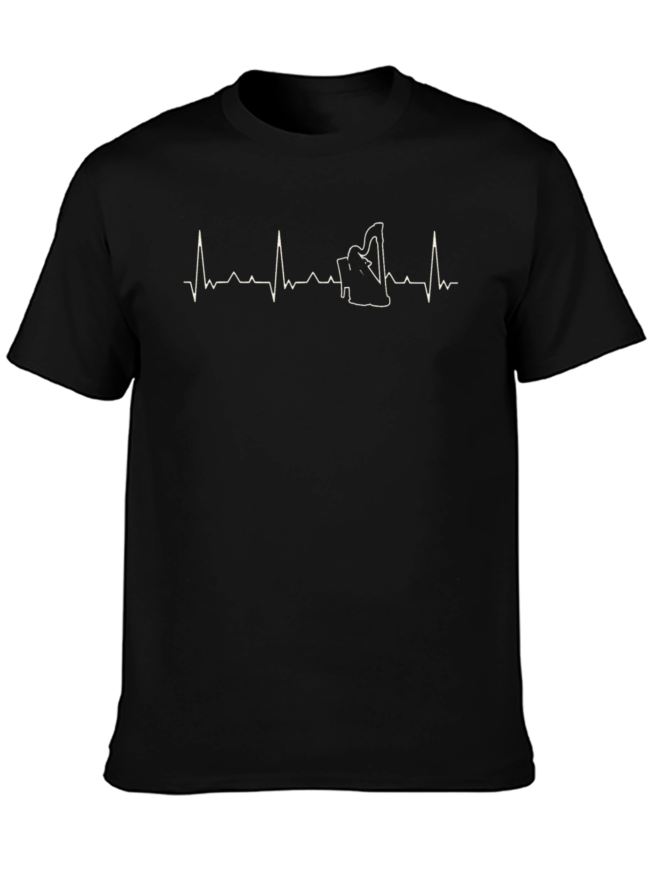 Harp Heartbeat T-Shirt - Musical ECG Tee