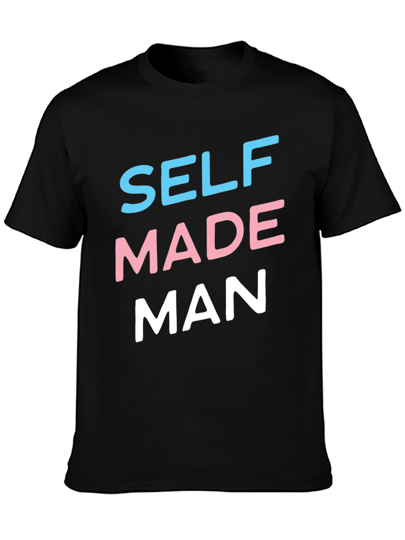 Self Made Man Graphic Tee - Black Casual T-Shirt