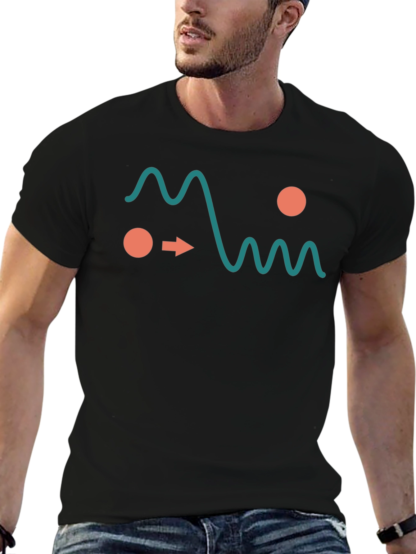 Black Graphic Tee - Data Transition Design