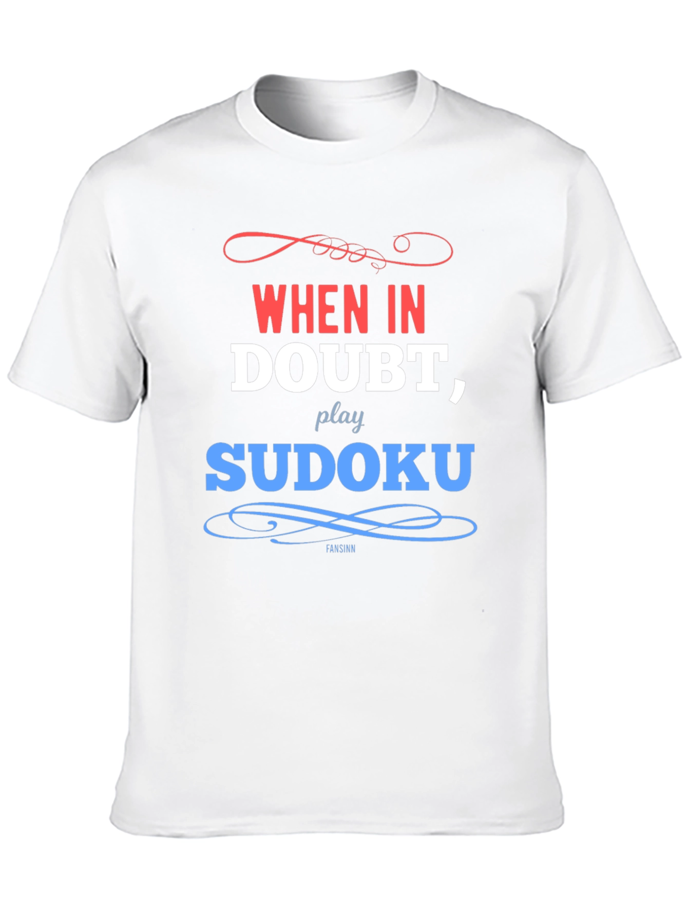 When In Doubt Play Sudoku Black T-Shirt