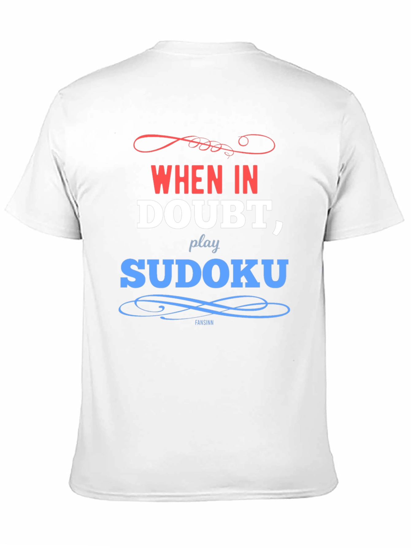 When In Doubt Play Sudoku Black T-Shirt