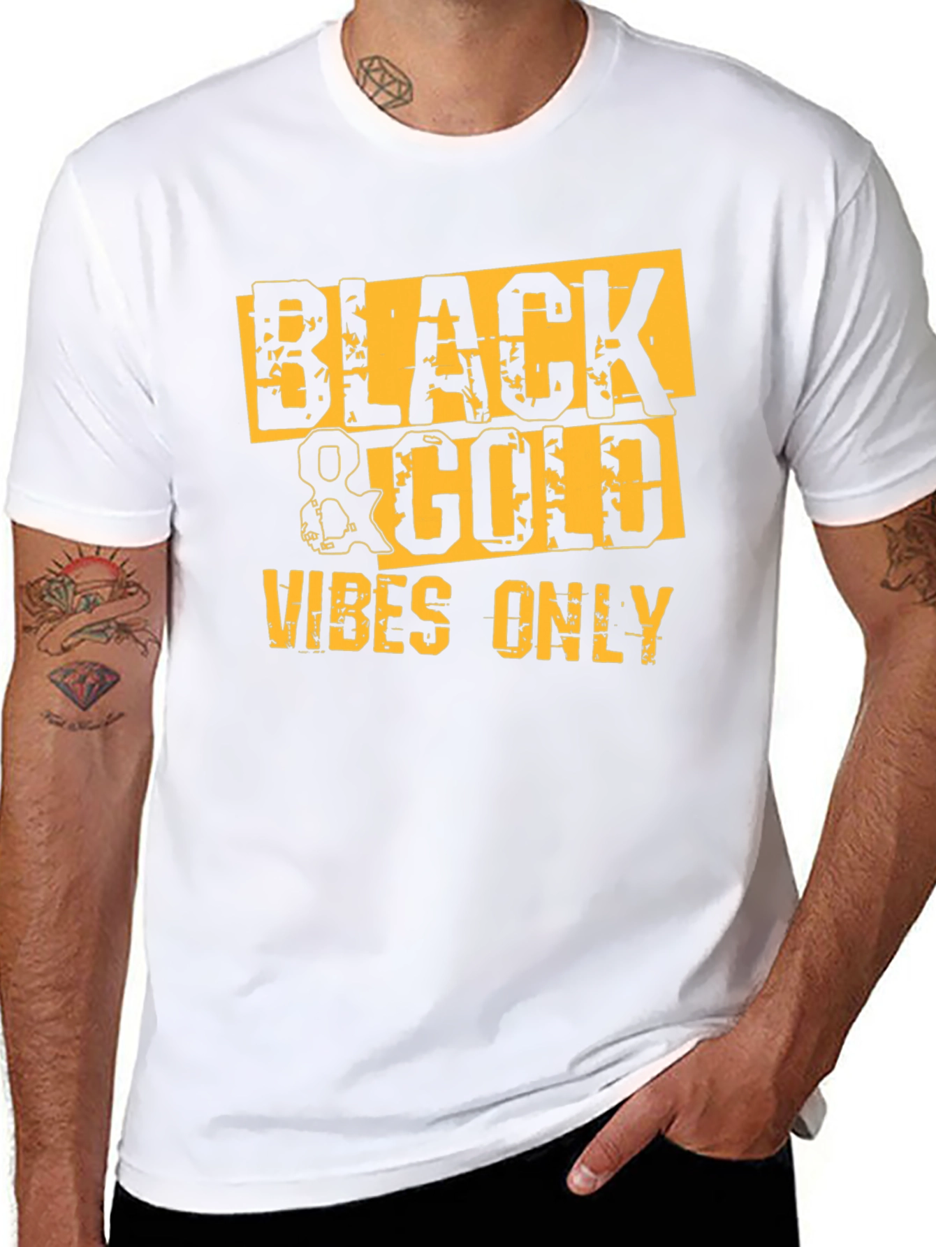 Black & Gold Vibes Only Graphic Tee