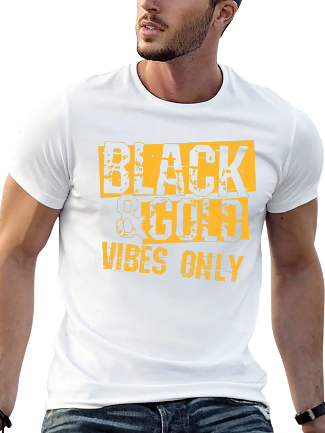 Black & Gold Vibes Only Graphic Tee