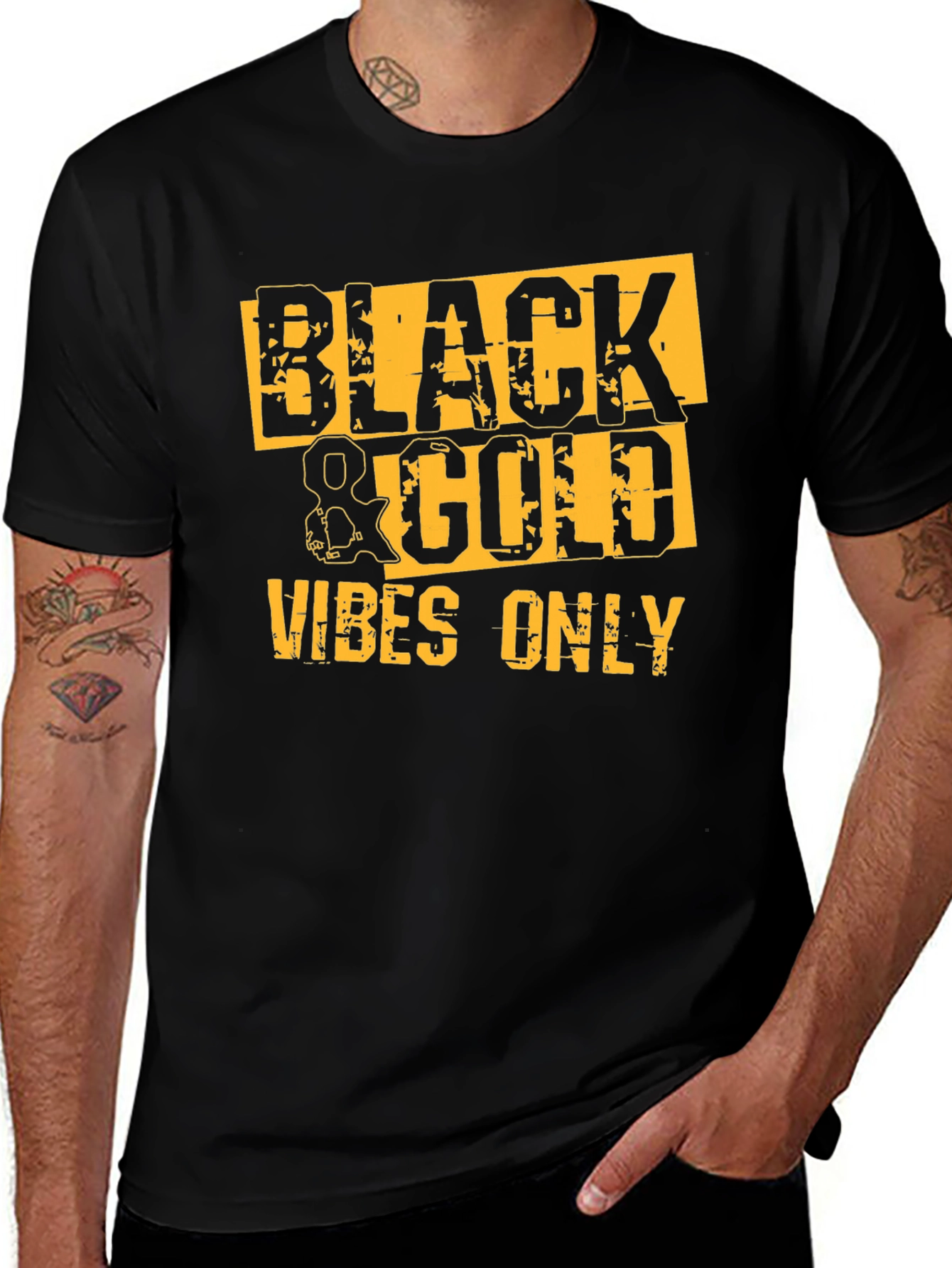 Black & Gold Vibes Only Graphic Tee