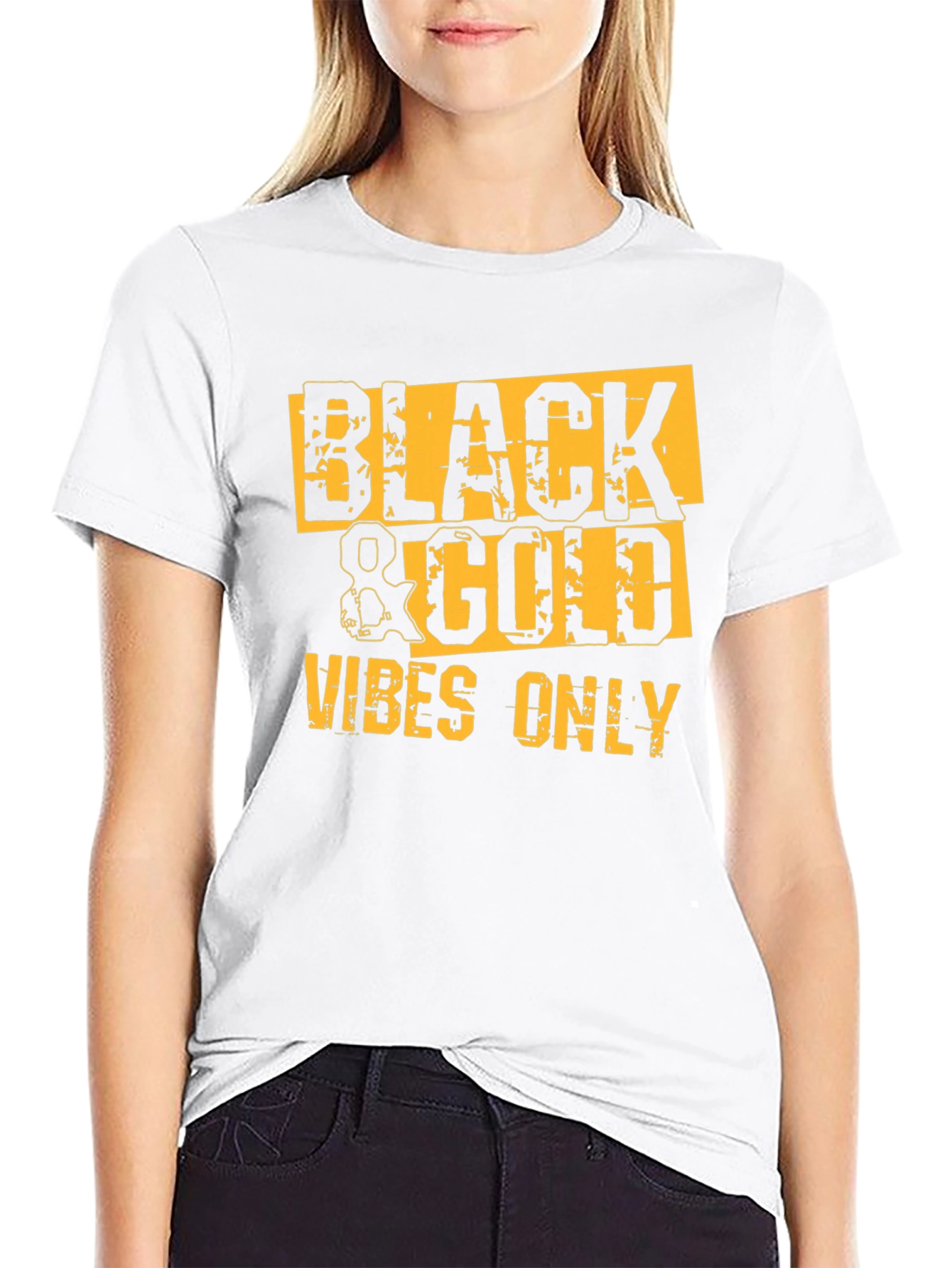 Black & Gold Vibes Only Graphic Tee