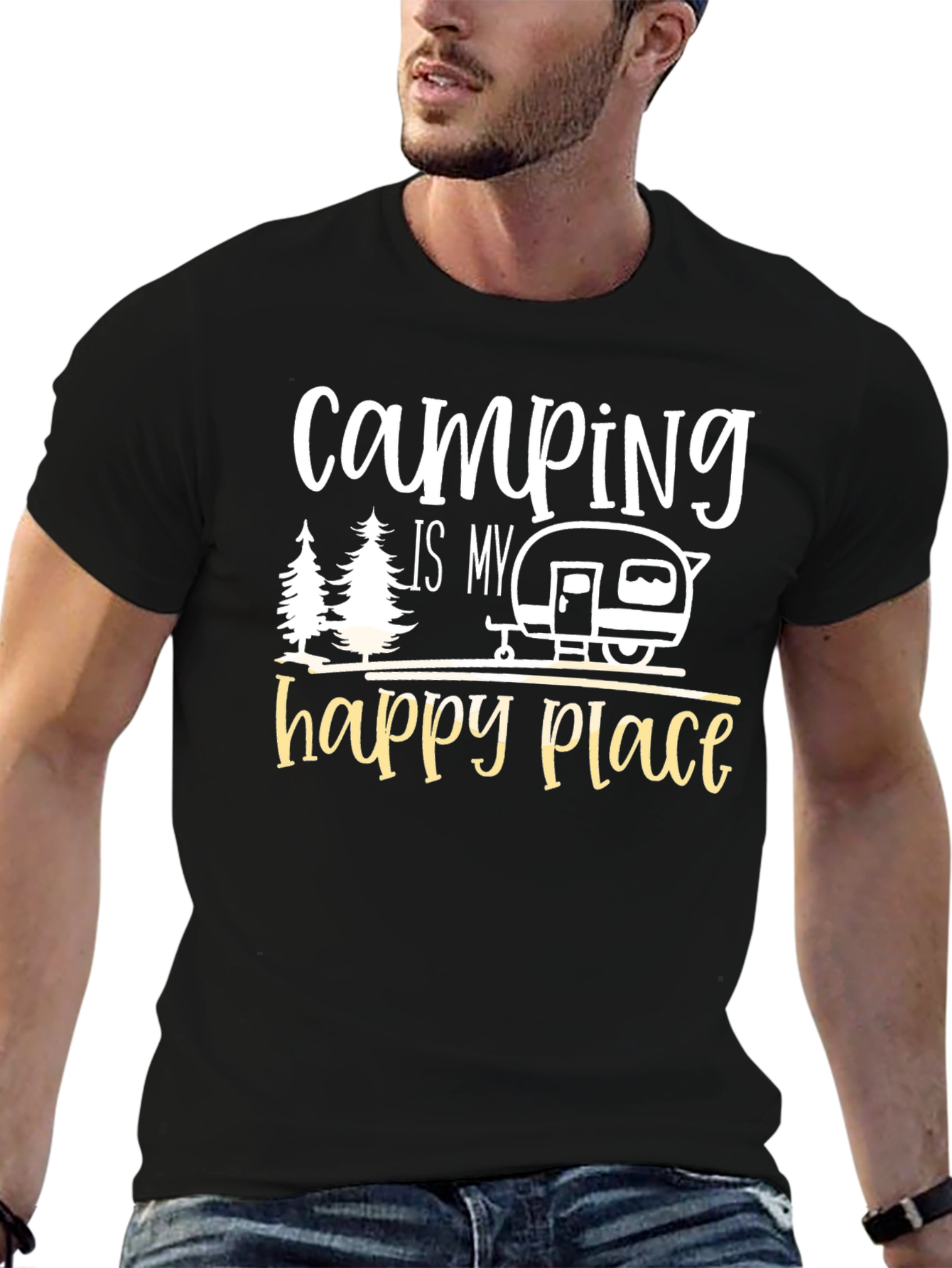 Camping Is My Happy Place Graphic Tee