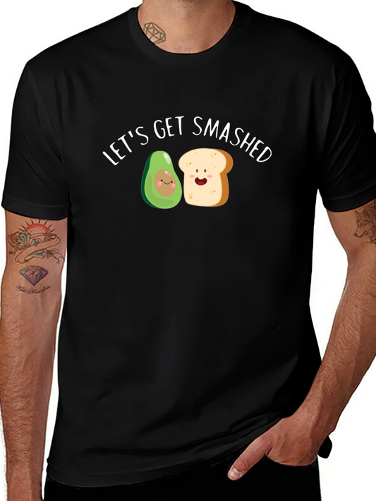 Lets Get Smashed Avocado Toast Funny Graphic Tee