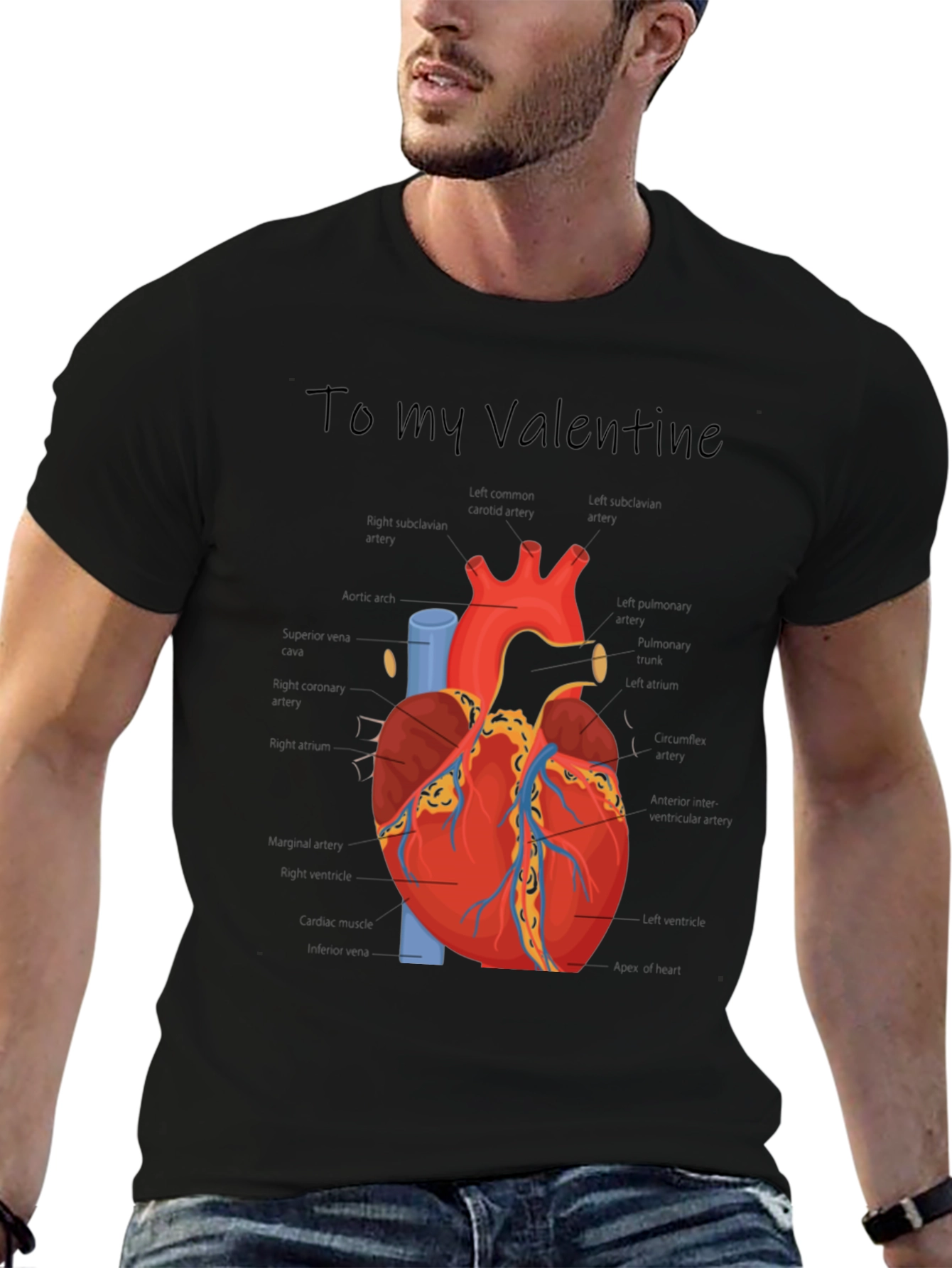 Anatomical Heart Valentines Day T-Shirt