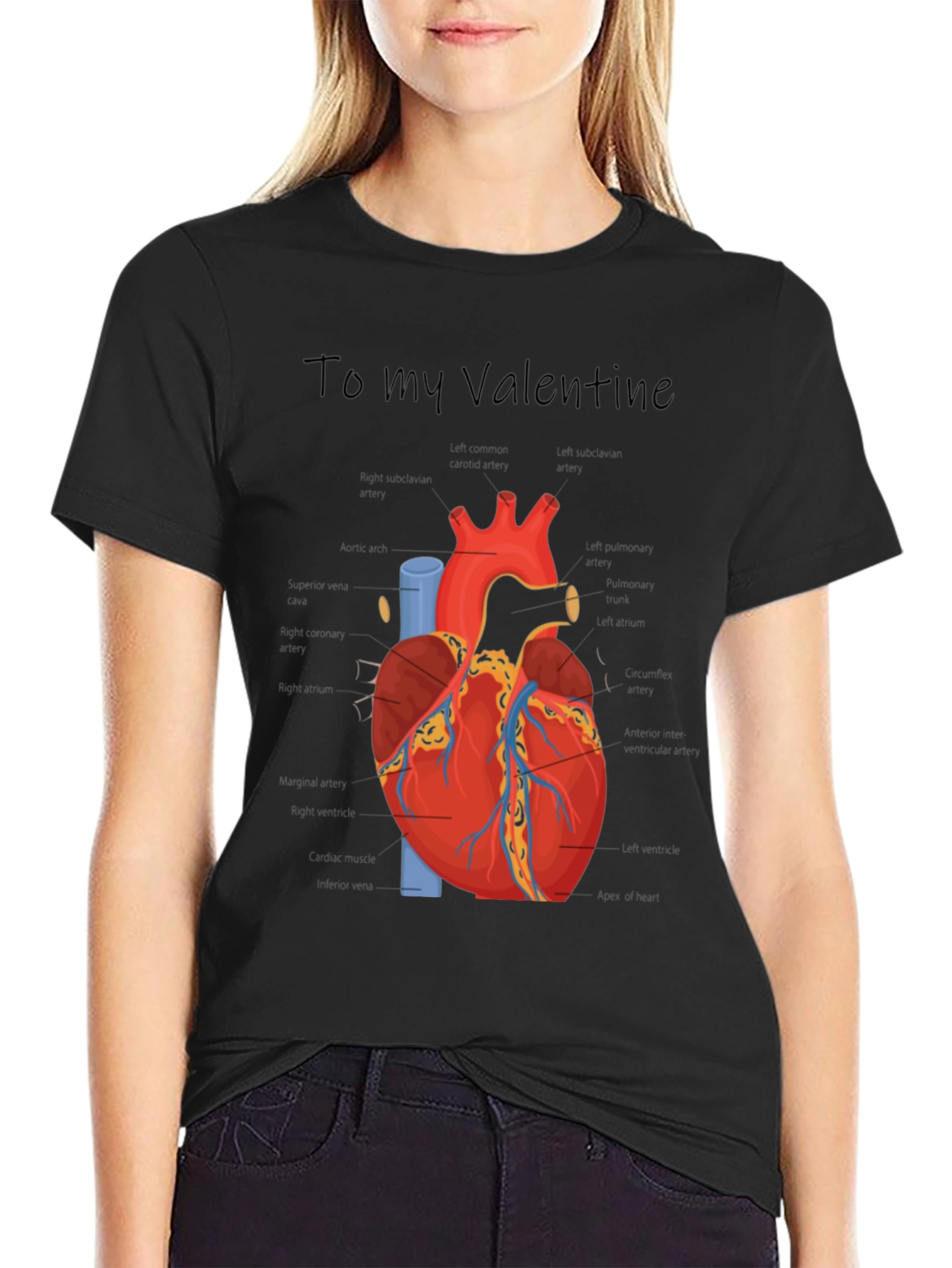 Anatomical Heart Valentines Day T-Shirt