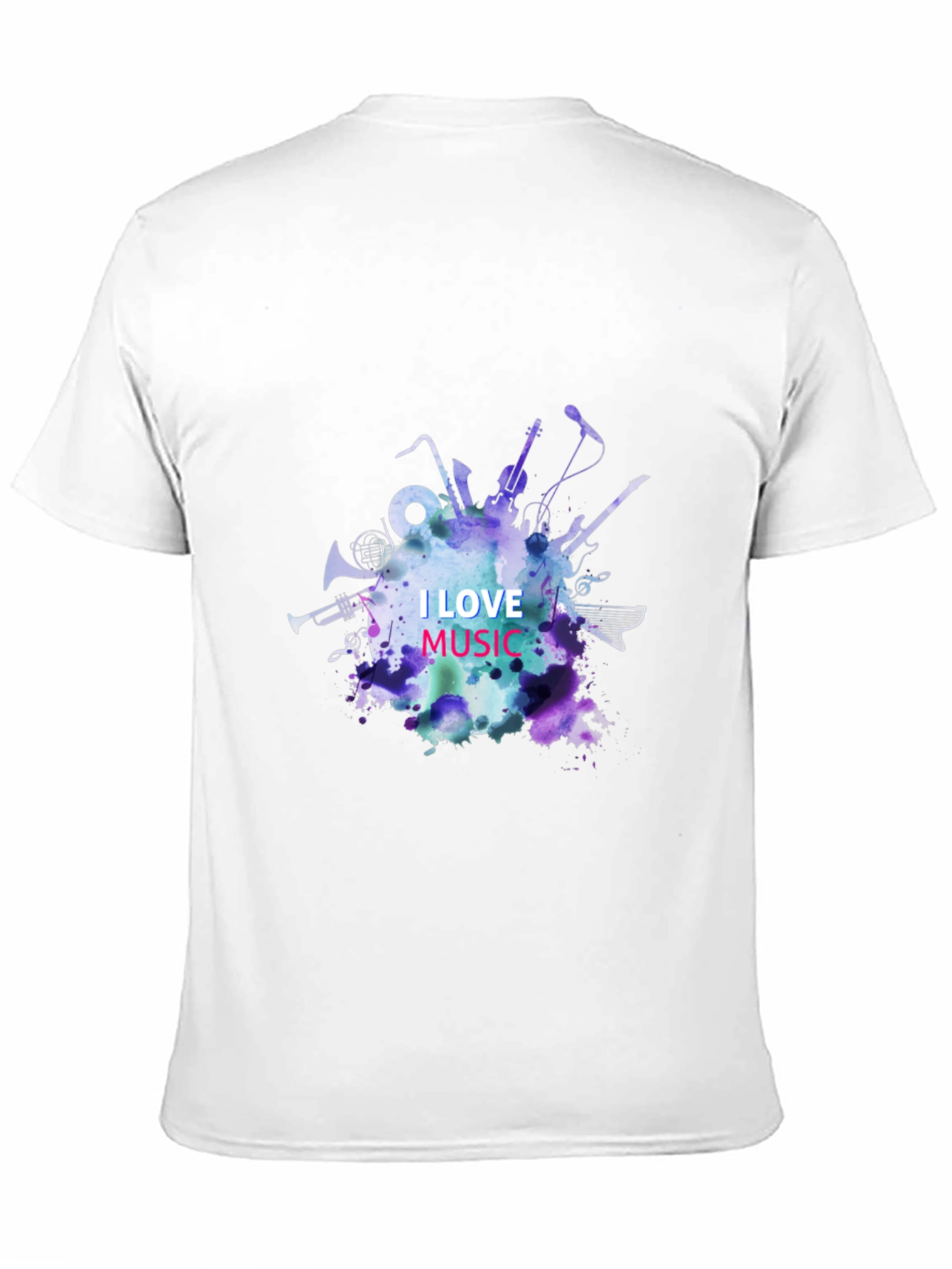 I Love Music Graphic Tee - Black Unisex T-Shirt