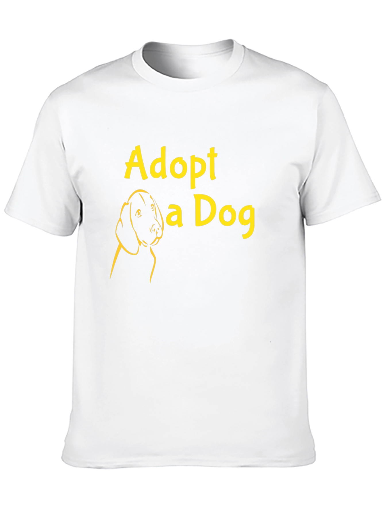 Adopt a Dog Graphic Tee - Black Casual T-Shirt