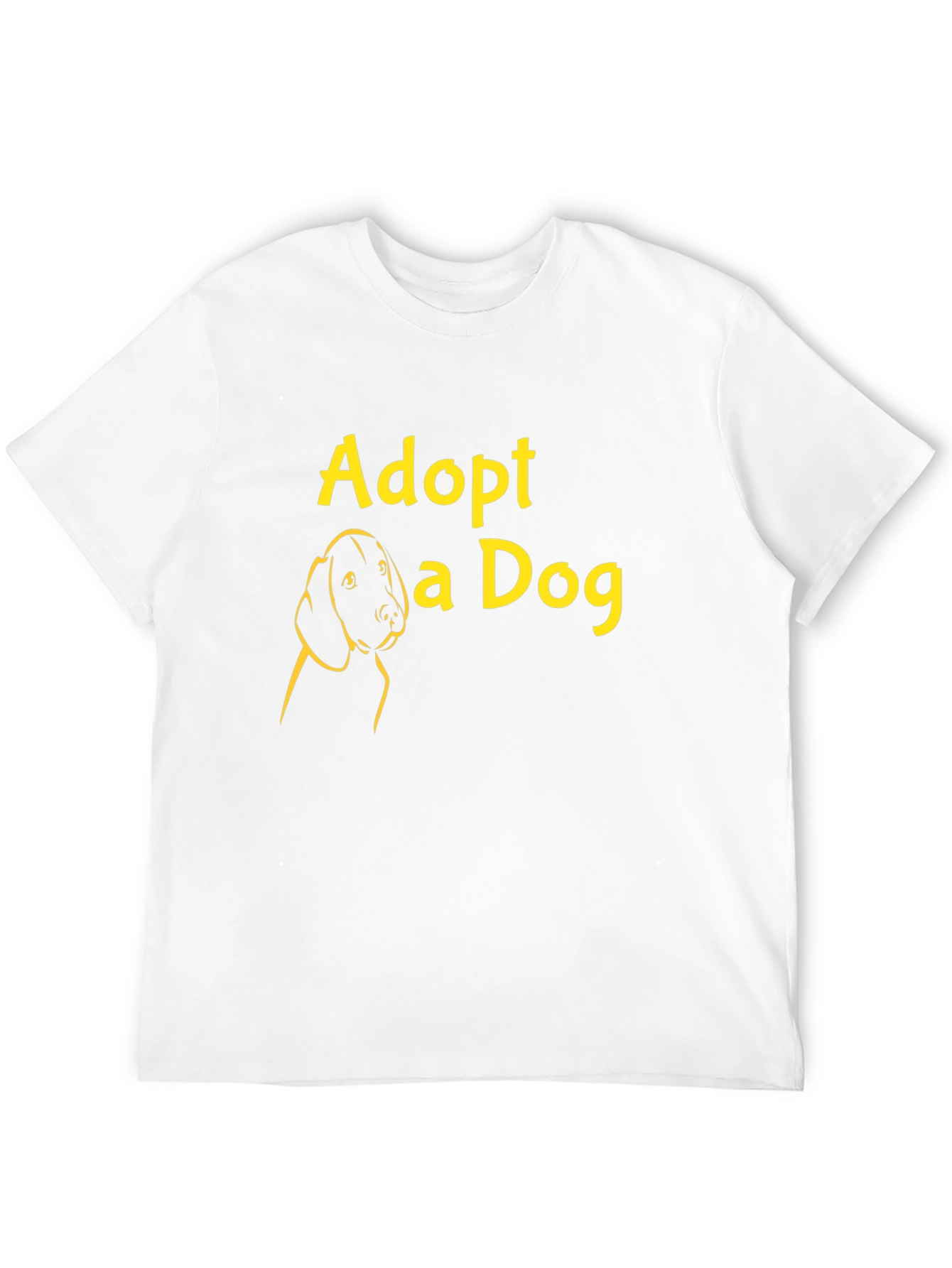 Adopt a Dog Graphic Tee - Black Casual T-Shirt