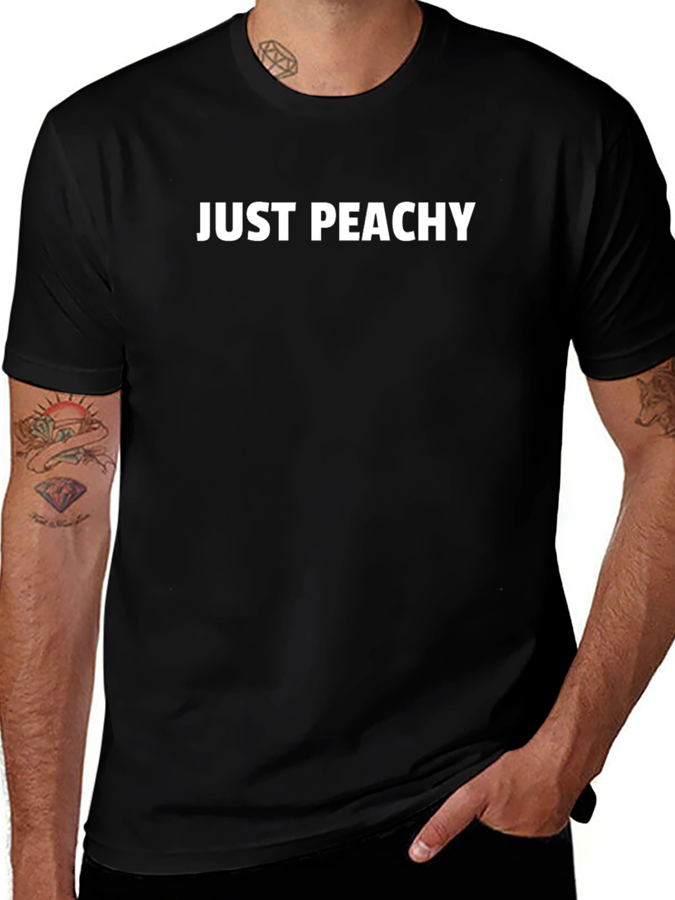 Just Peachy Graphic T-Shirt - Black