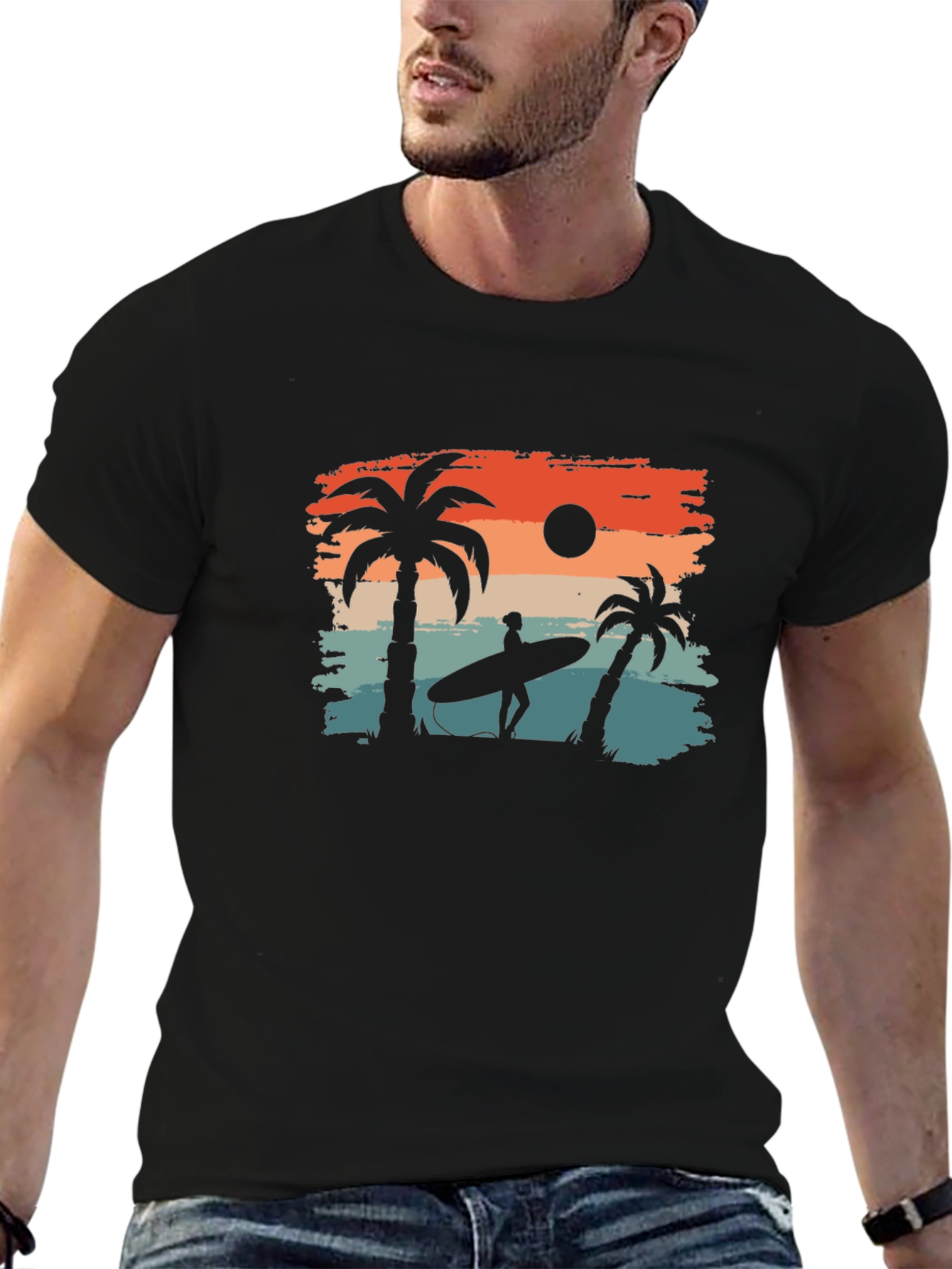 Sunset Surfer Graphic T-Shirt